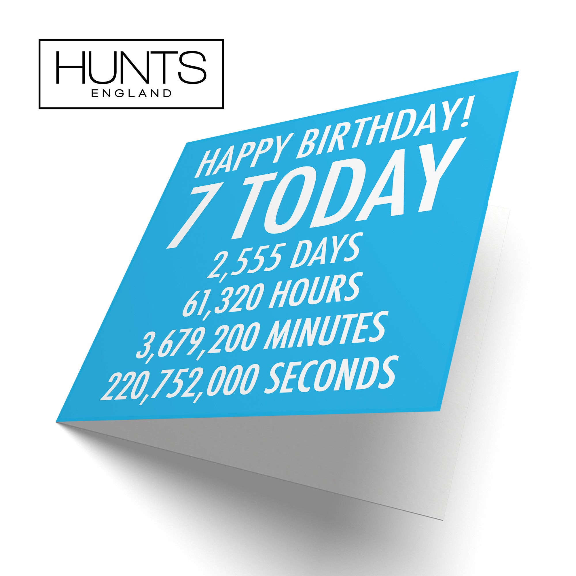 7th Birthday Card Blue Numbers - Default Title (TH02320)