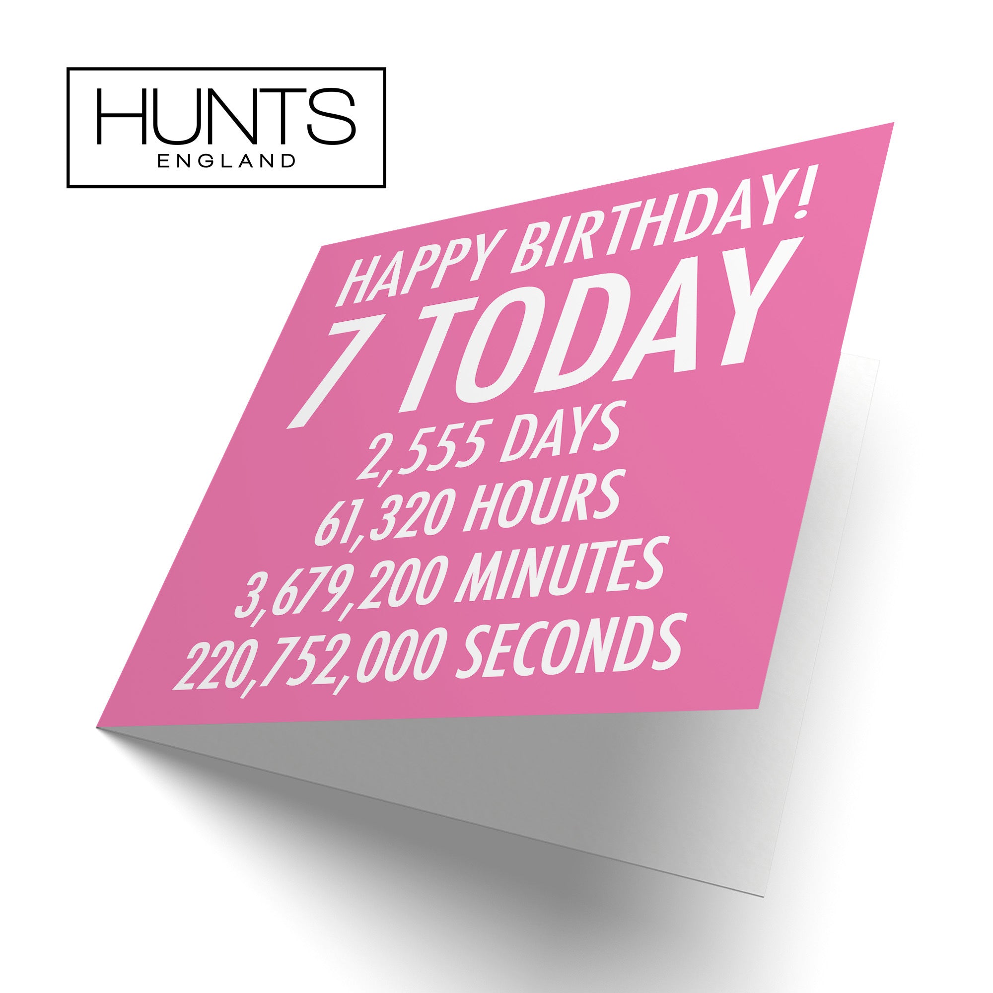 7th Birthday Card Pink Numbers - Default Title (TH02321)