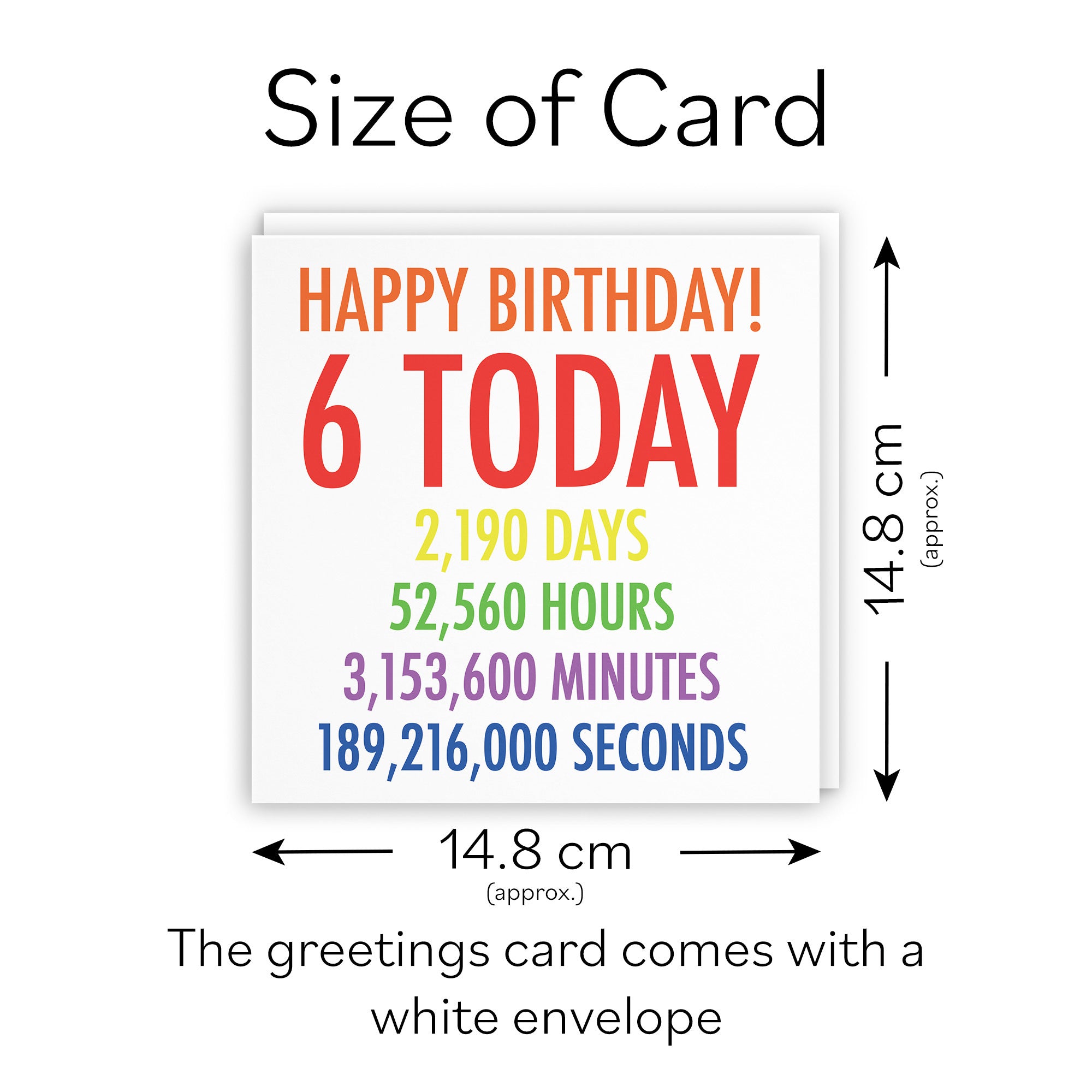 6th Birthday Card Colourful - Default Title (TH02324)