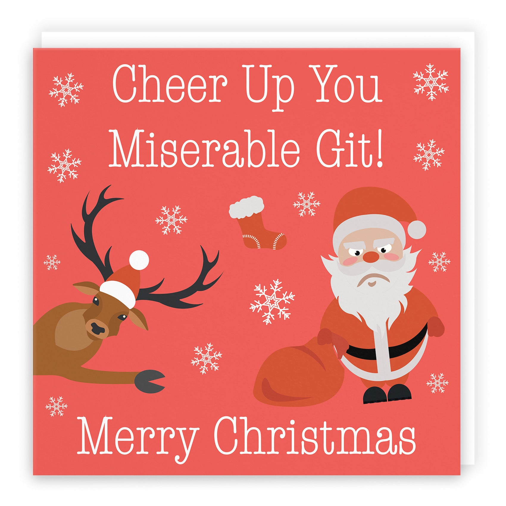 Funny Rude Christmas Card Miserable Git Iconic - Default Title (TH02360)