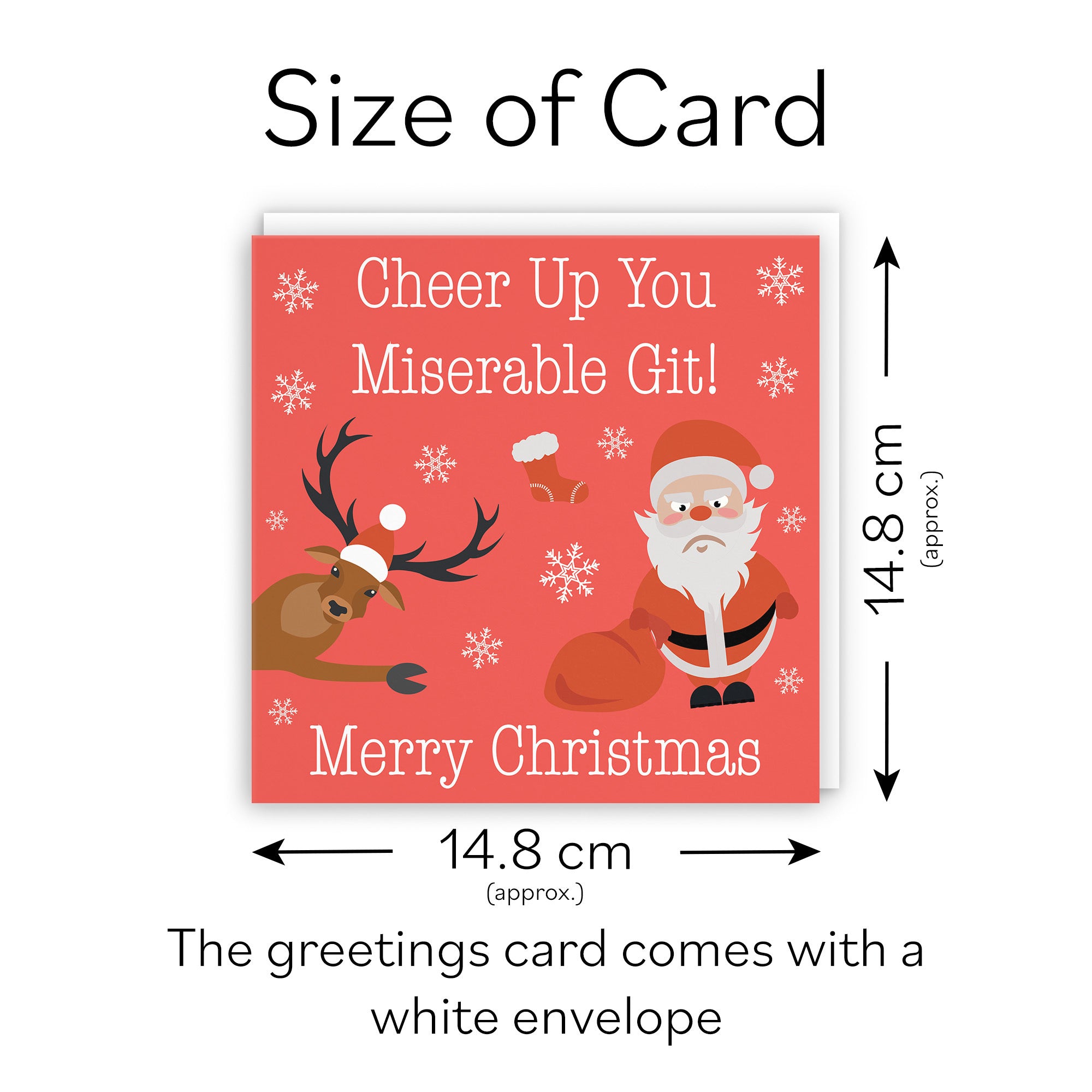 Funny Rude Christmas Card Miserable Git Iconic - Default Title (TH02360)