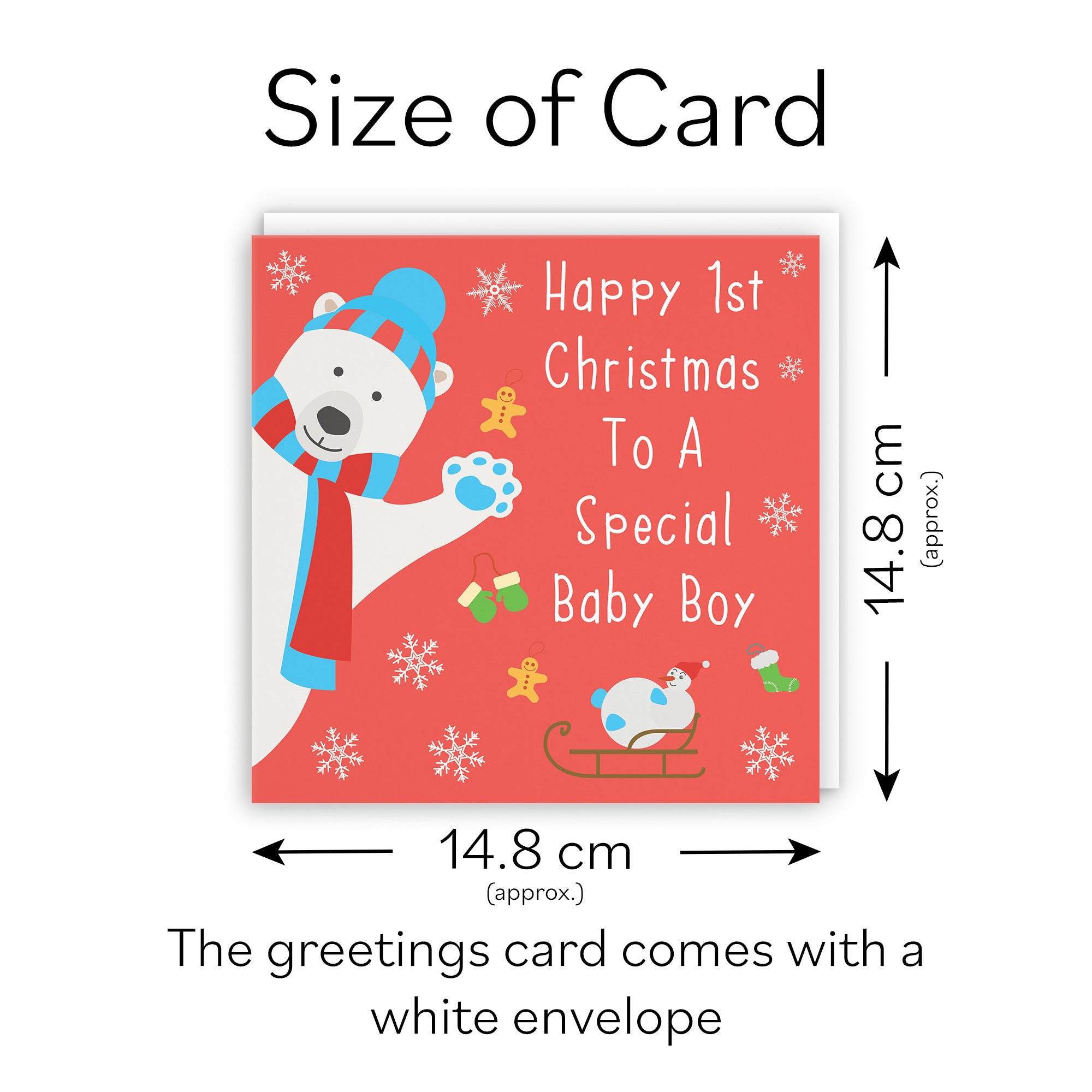Baby Boy's 1st Christmas Card Iconic - Default Title (TH02365)
