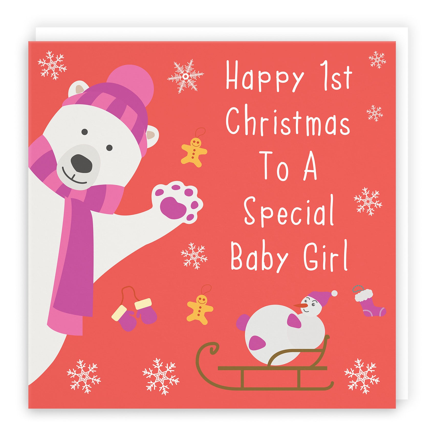 Baby Girl's 1st Christmas Card Iconic - Default Title (TH02366)
