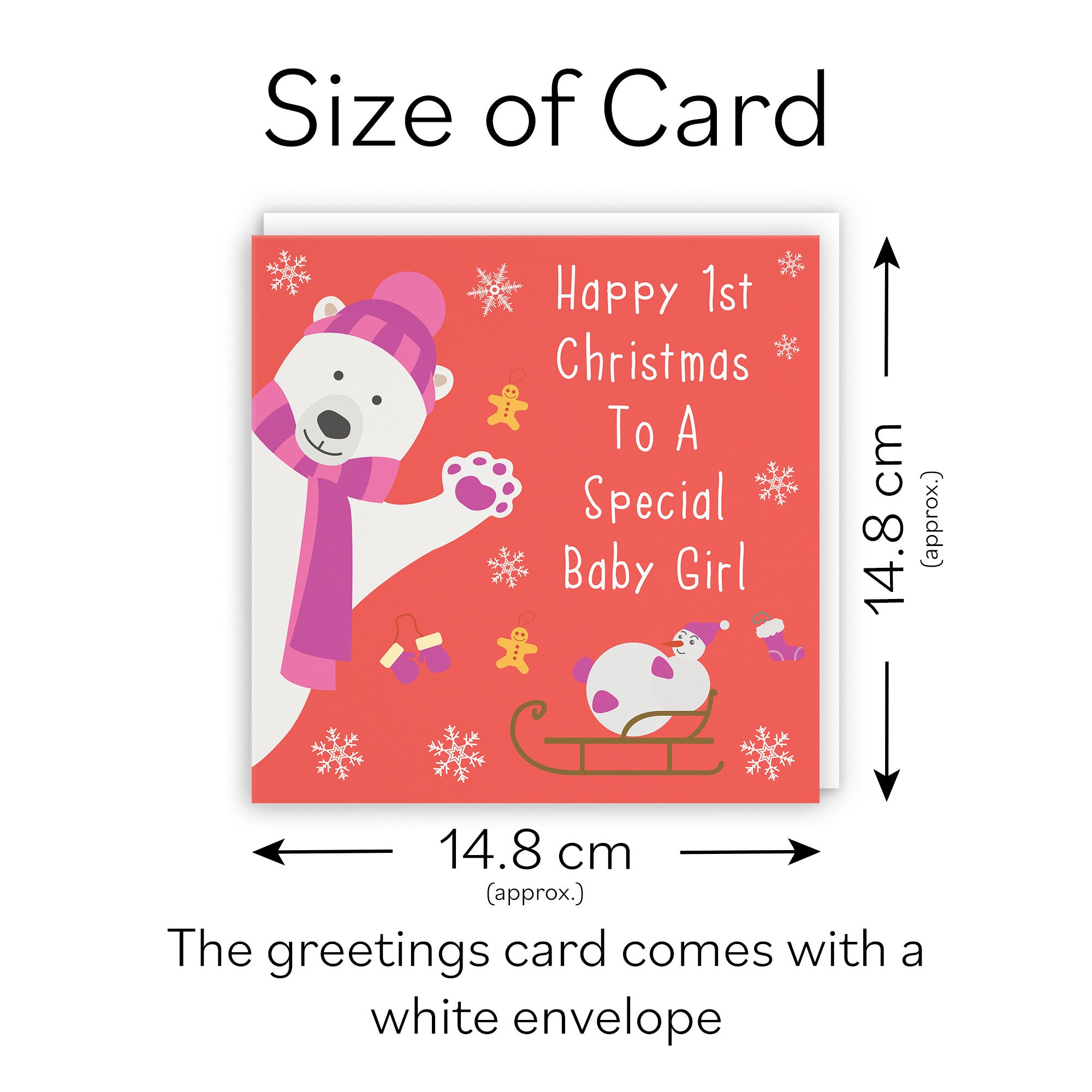 Baby Girl's 1st Christmas Card Iconic - Default Title (TH02366)