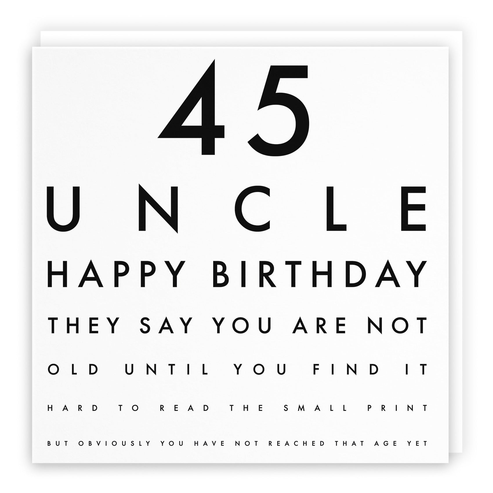 45th Uncle Birthday Card Eye Sight Letters - Default Title (TH02400)