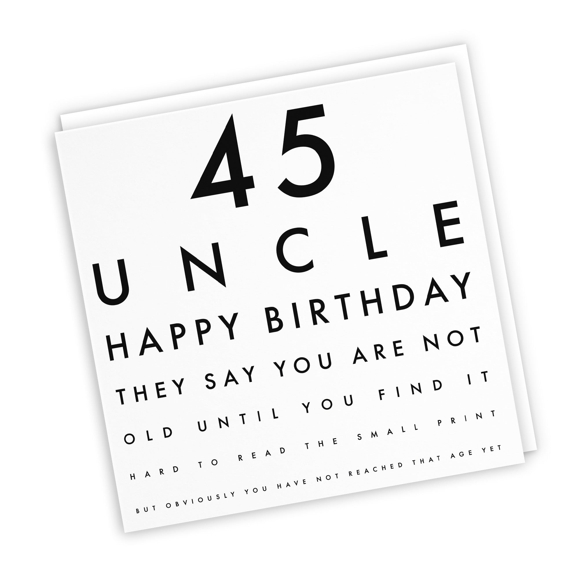 45th Uncle Birthday Card Eye Sight Letters - Default Title (TH02400)