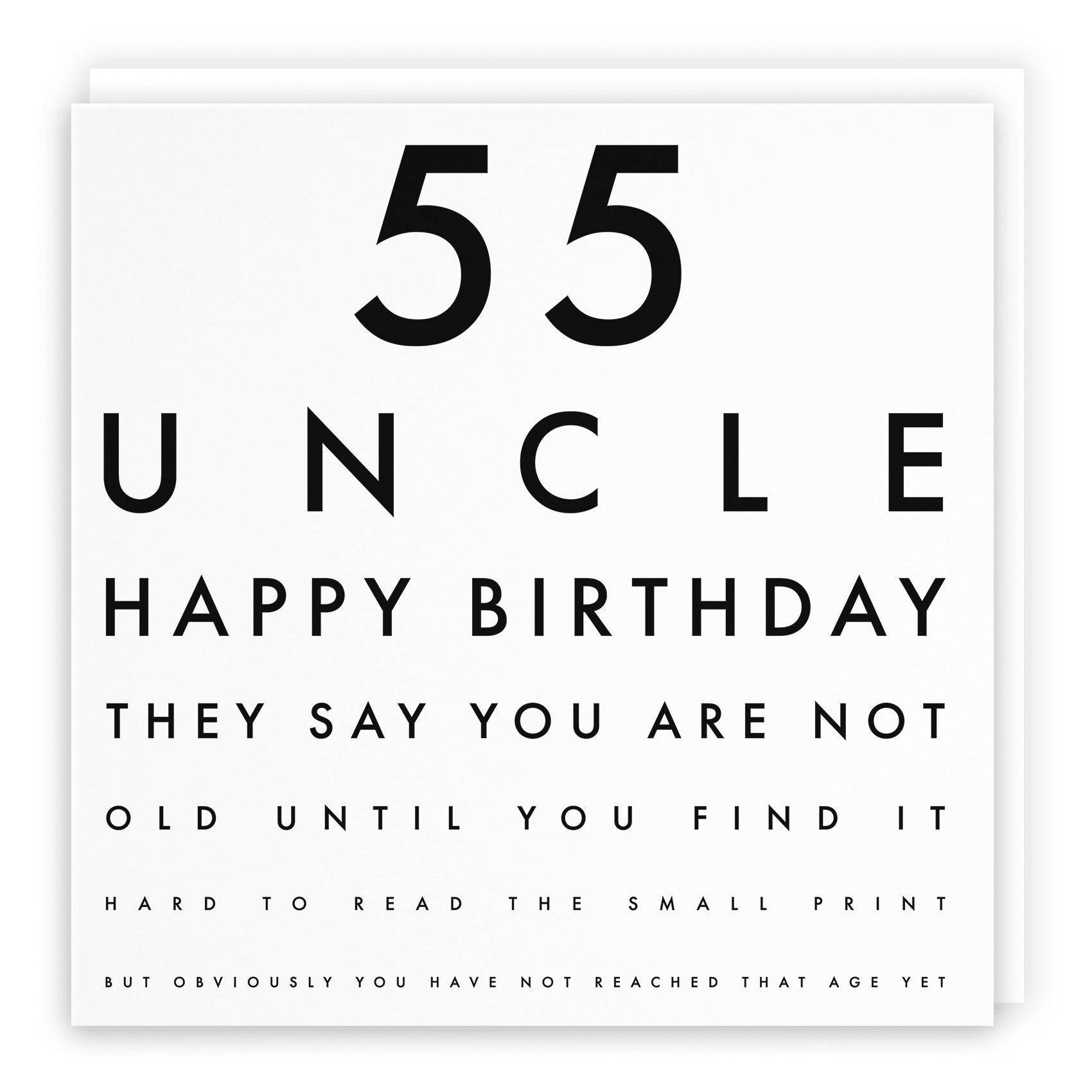 55th Uncle Birthday Card Eye Sight Letters - Default Title (TH02401)