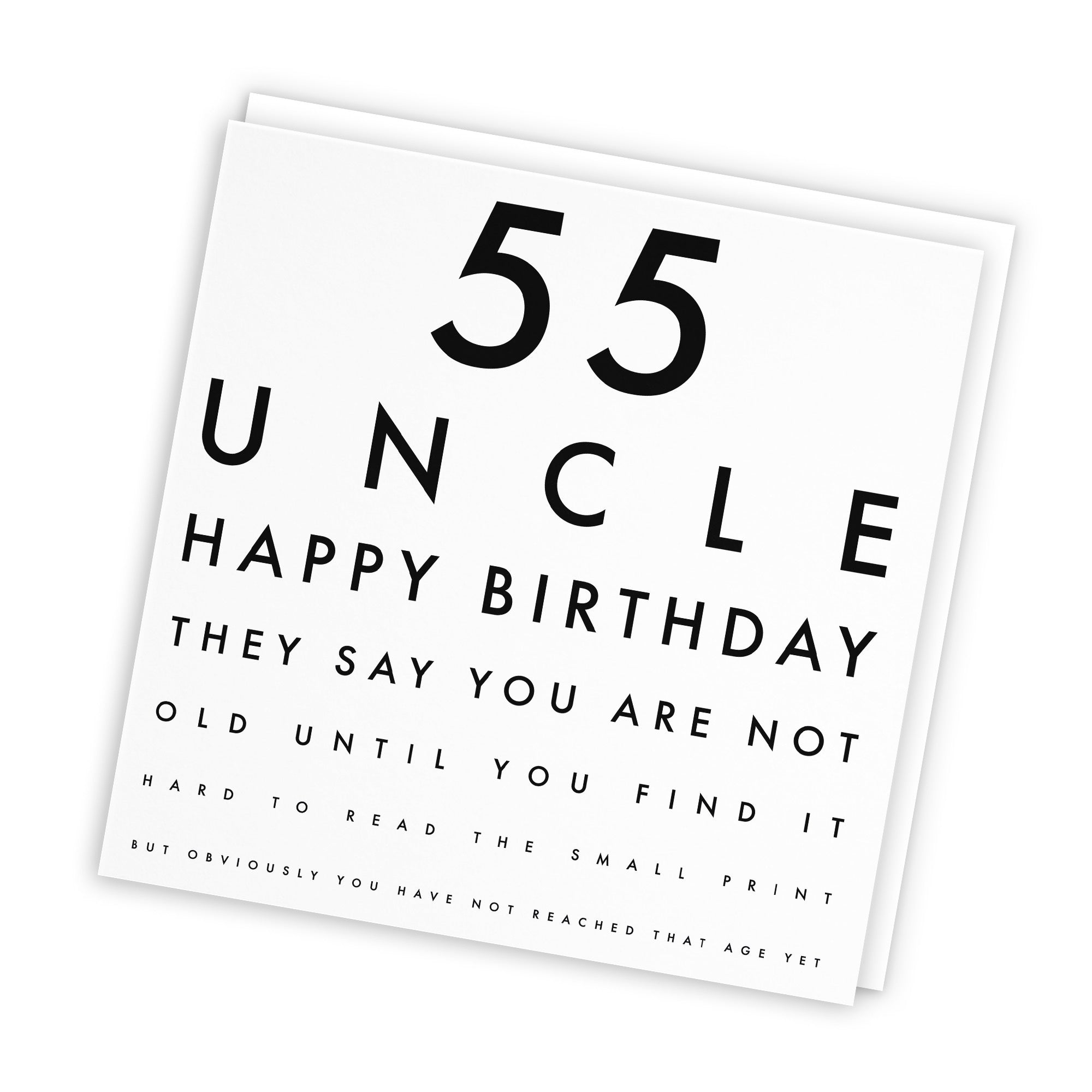 55th Uncle Birthday Card Eye Sight Letters - Default Title (TH02401)