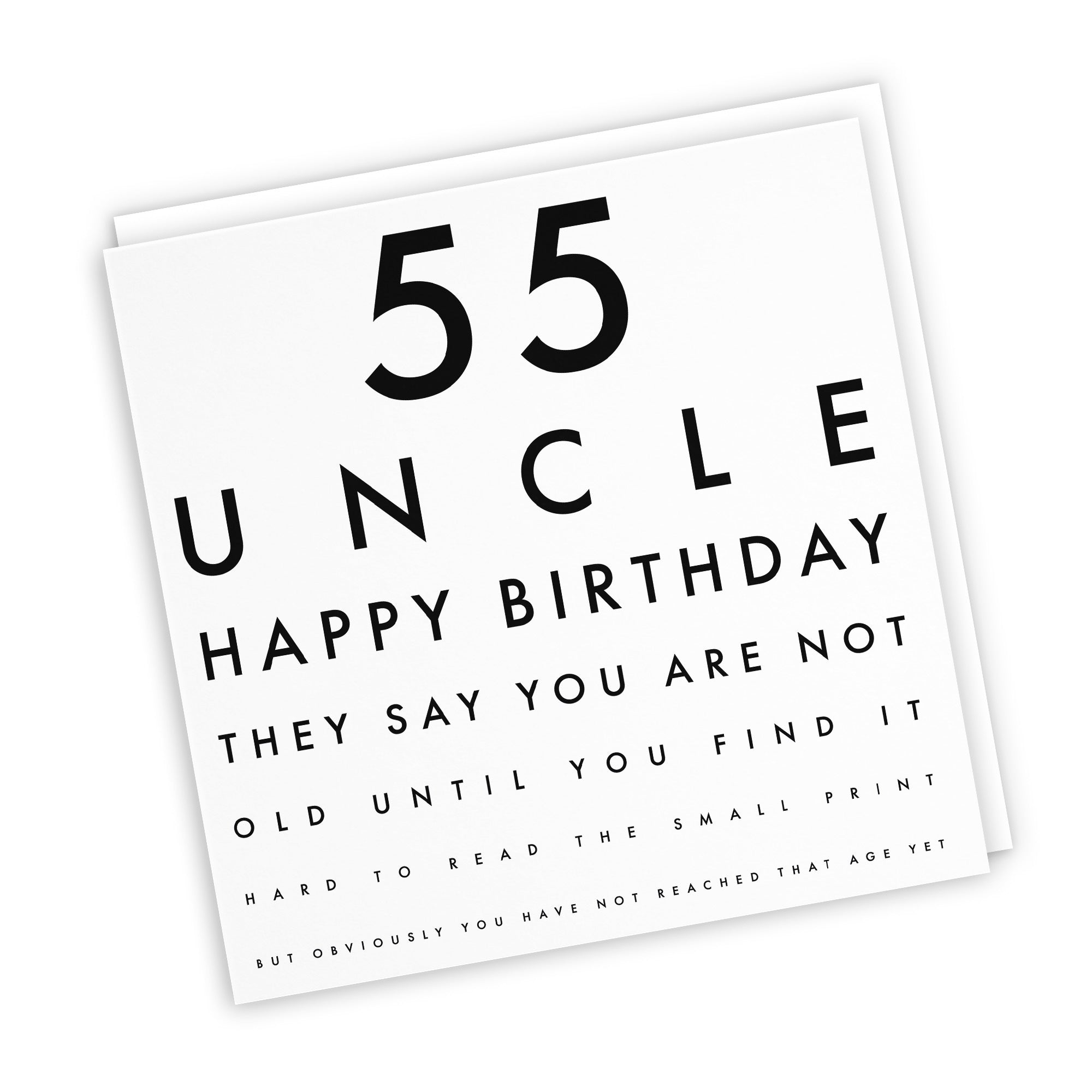 55th Uncle Birthday Card Eye Sight Letters - Default Title (TH02401)