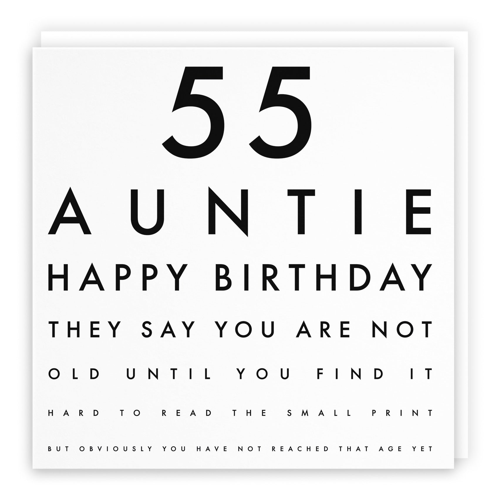 55th Auntie Birthday Card Eye Sight Letters - Default Title (TH02404)