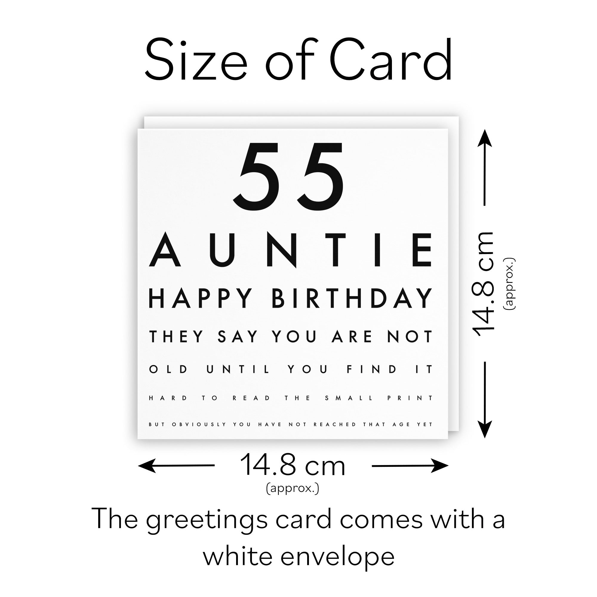 55th Auntie Birthday Card Eye Sight Letters - Default Title (TH02404)