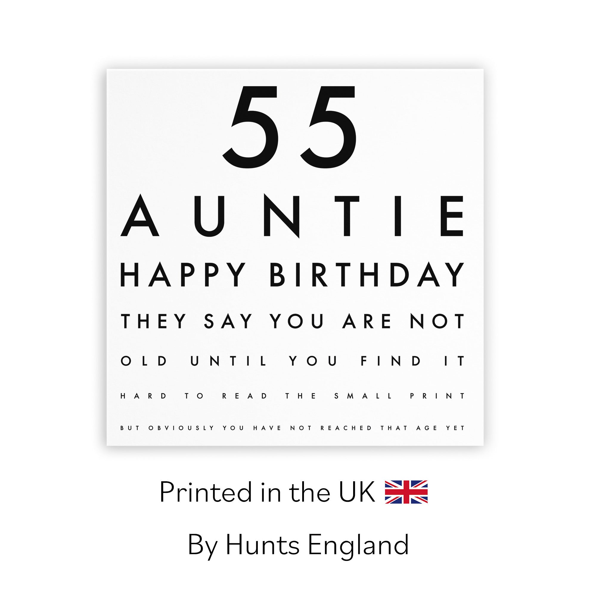 55th Auntie Birthday Card Eye Sight Letters - Default Title (TH02404)