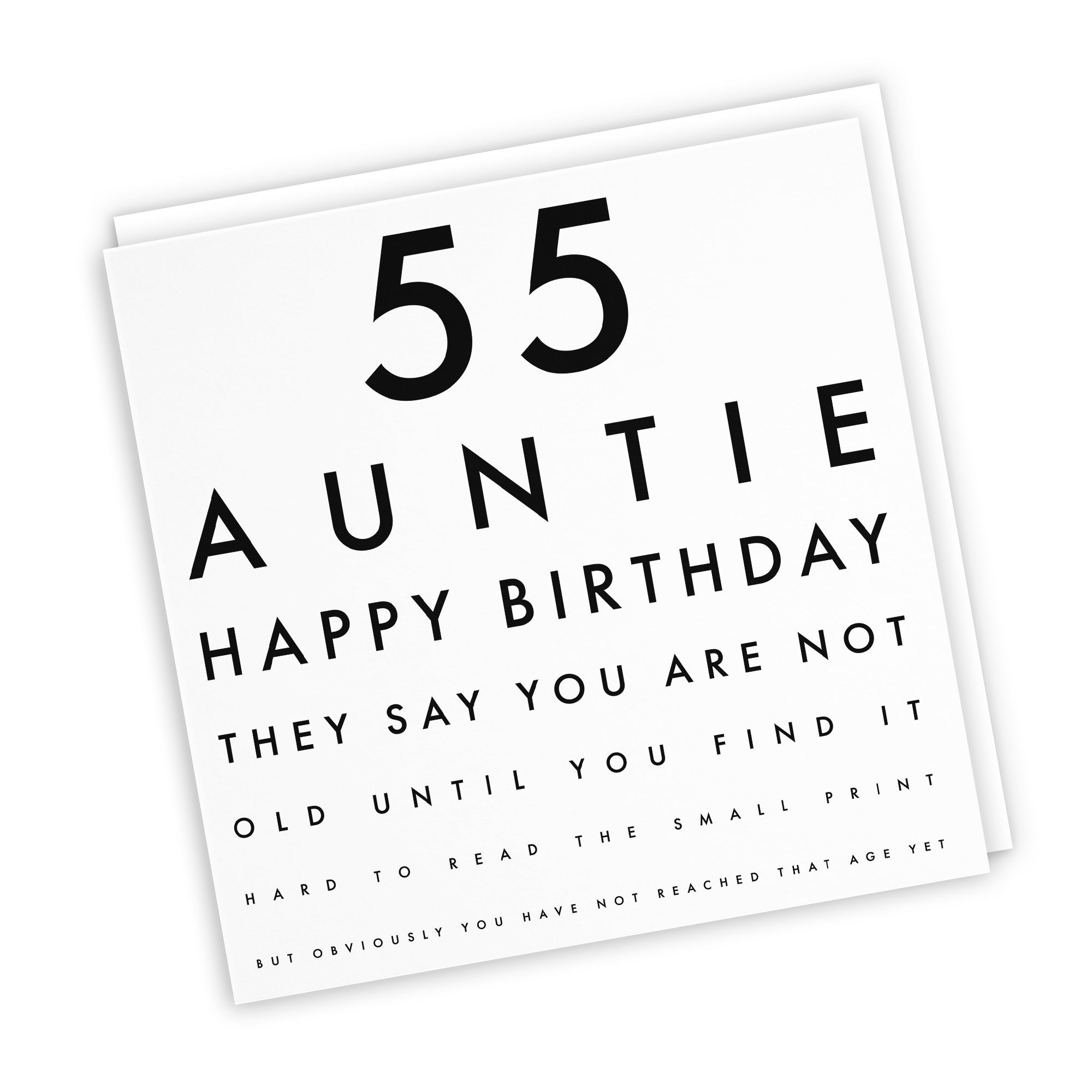 55th Auntie Birthday Card Eye Sight Letters - Default Title (TH02404)