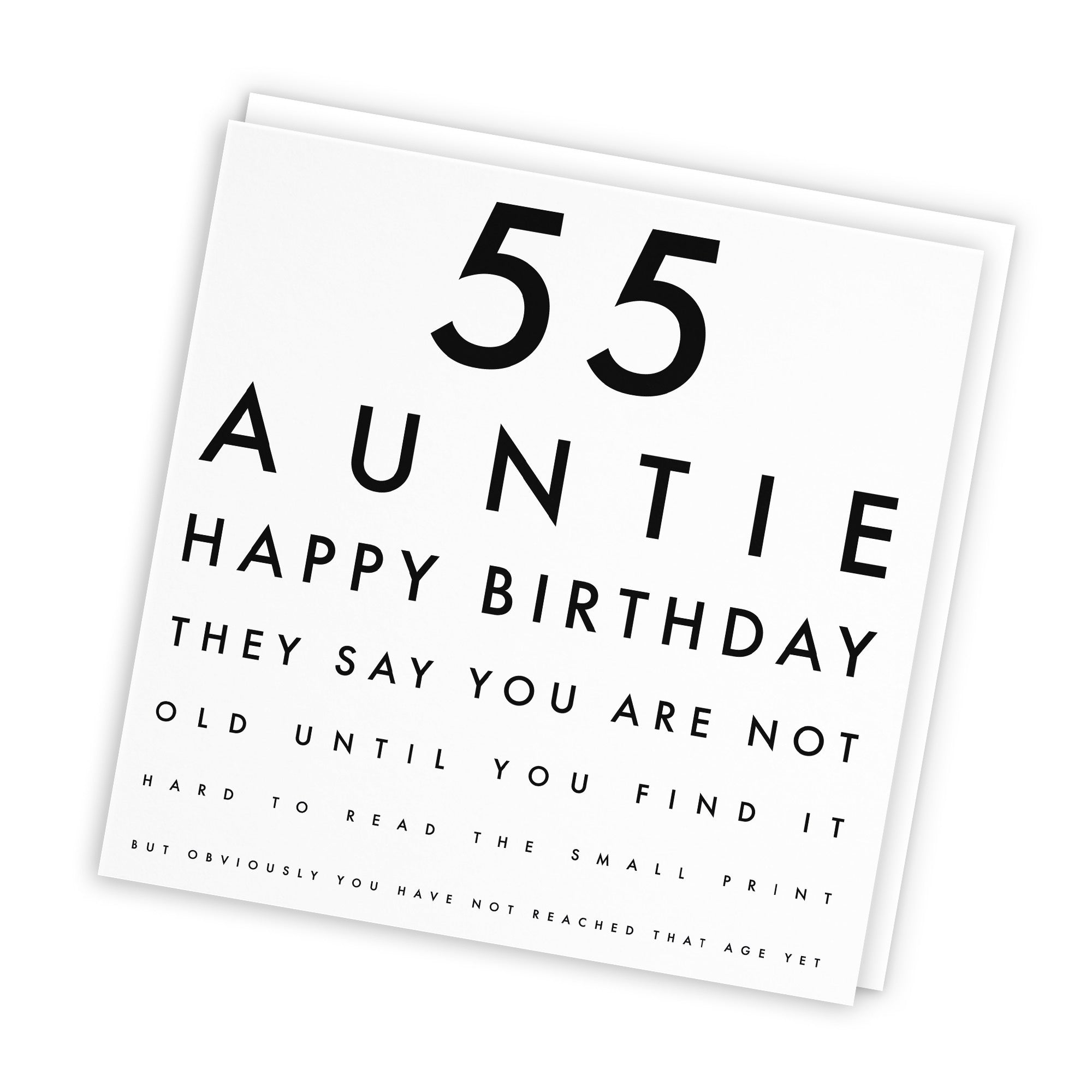 55th Auntie Birthday Card Eye Sight Letters - Default Title (TH02404)