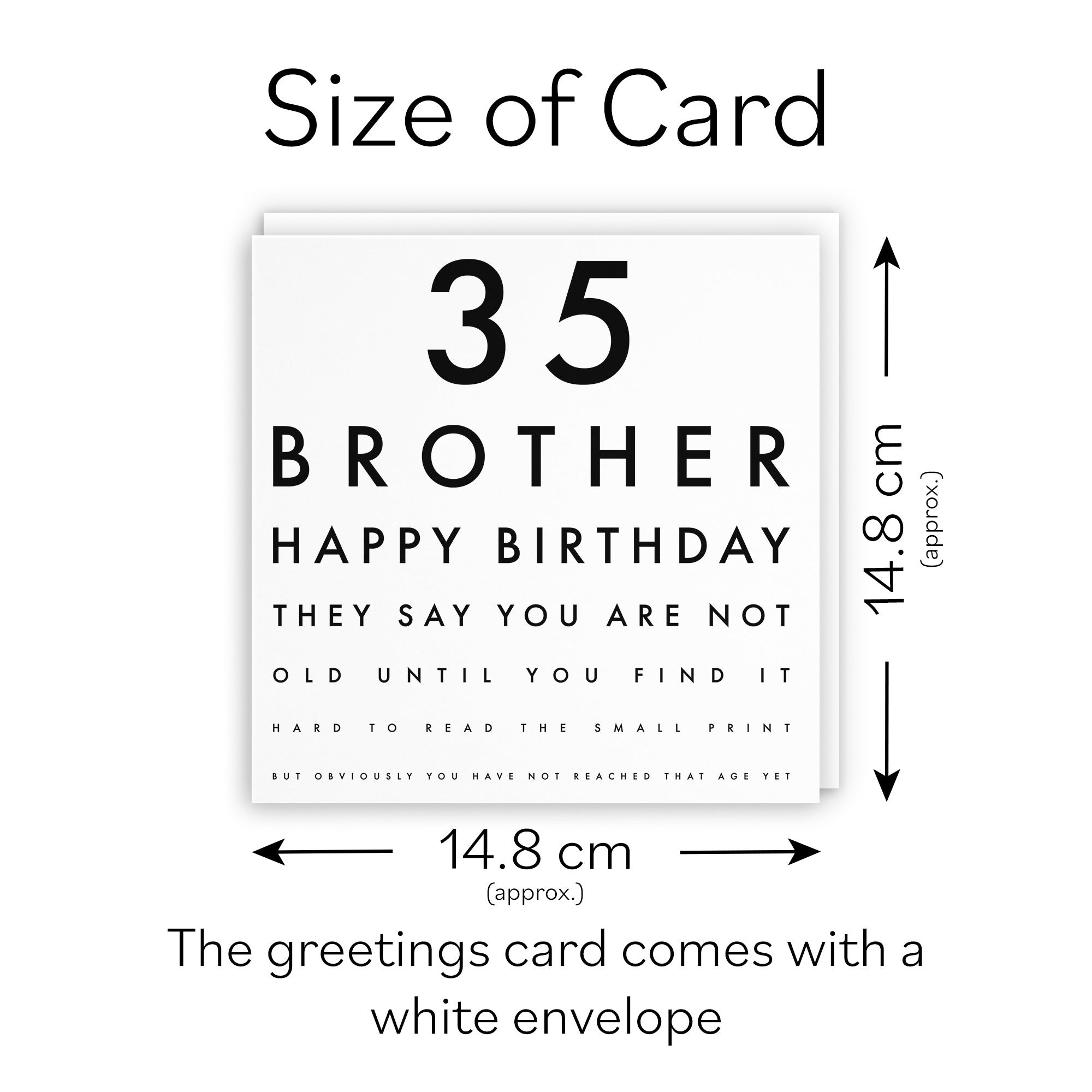 35th Brother Birthday Card Eye Sight Letters - Default Title (TH02405)