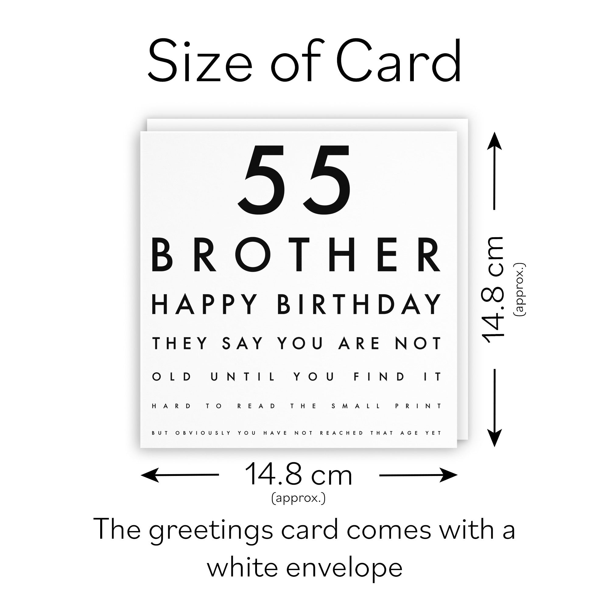 55th Brother Birthday Card Eye Sight Letters - Default Title (TH02406)