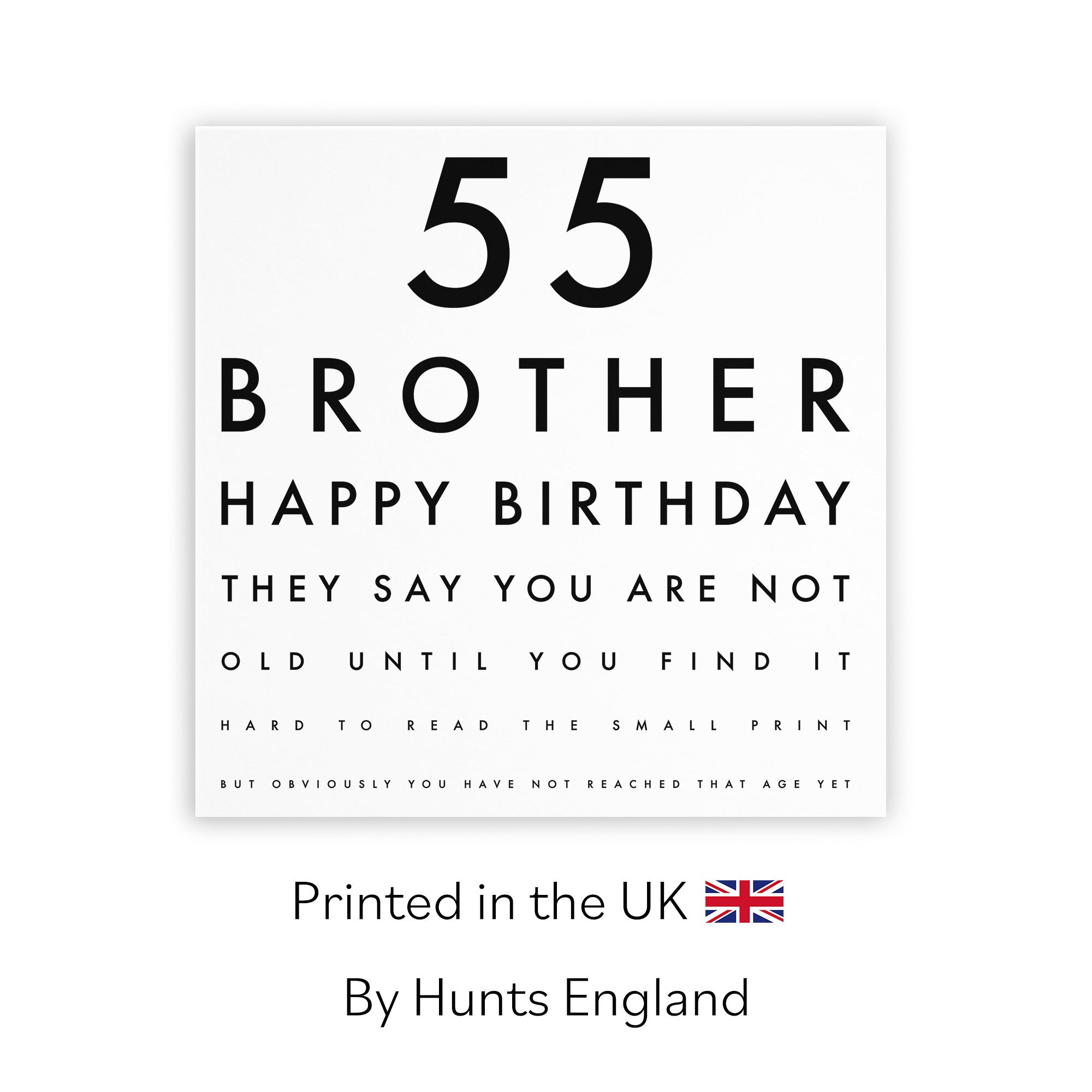 55th Brother Birthday Card Eye Sight Letters - Default Title (TH02406)