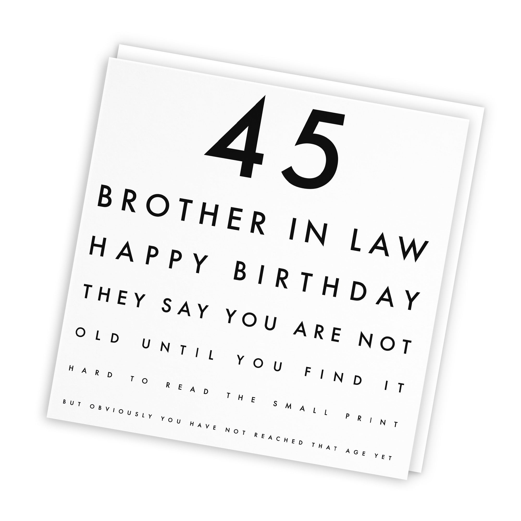 45th Brother In Law Birthday Card Eye Sight Letters - Default Title (TH02408)