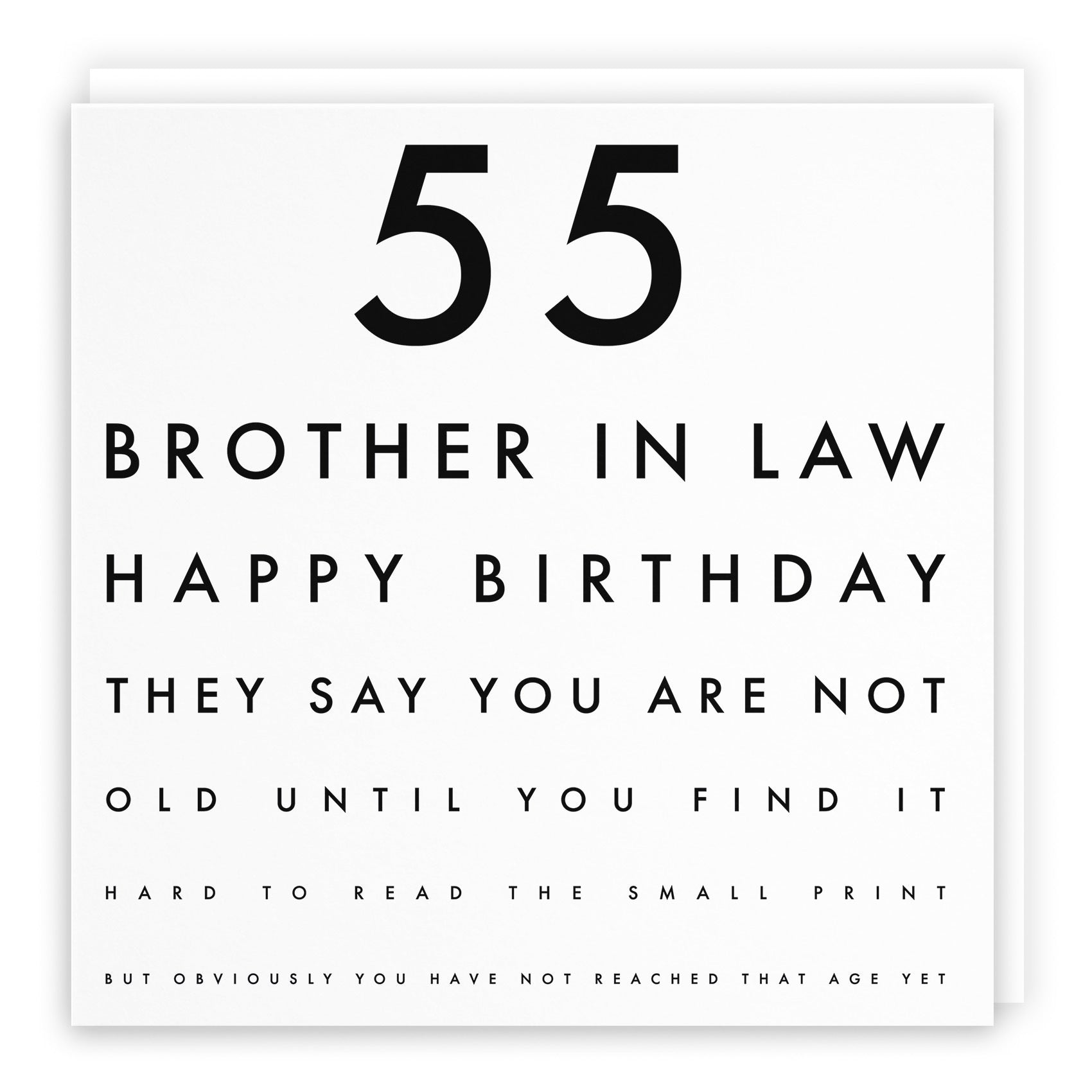 55th Brother In Law Birthday Card Eye Sight Letters - Default Title (TH02409)
