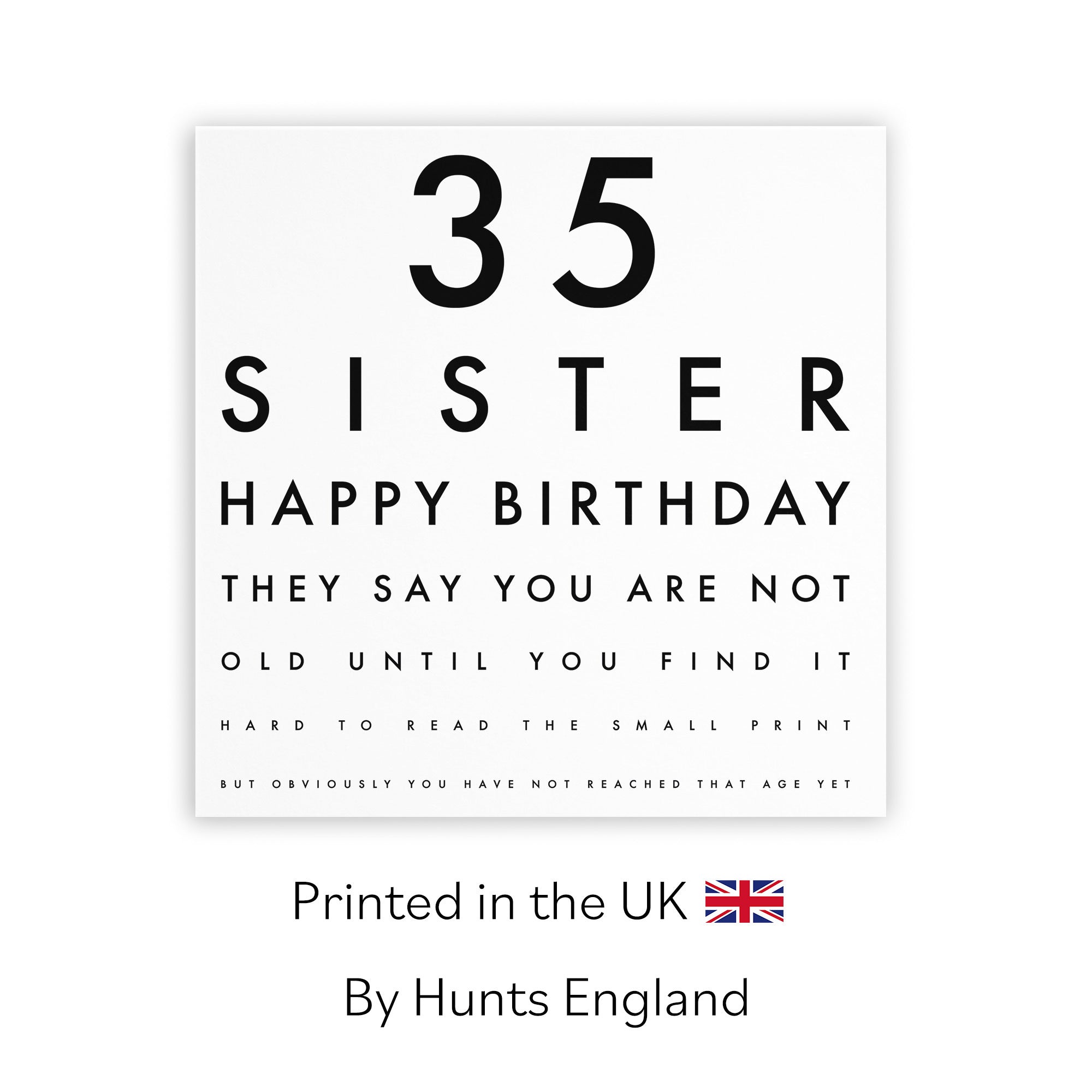 35th Sister Birthday Card Eye Sight Letters - Default Title (TH02410)