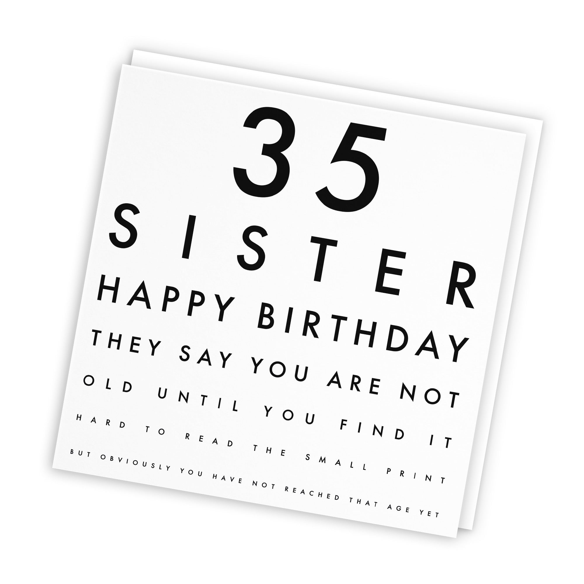35th Sister Birthday Card Eye Sight Letters - Default Title (TH02410)