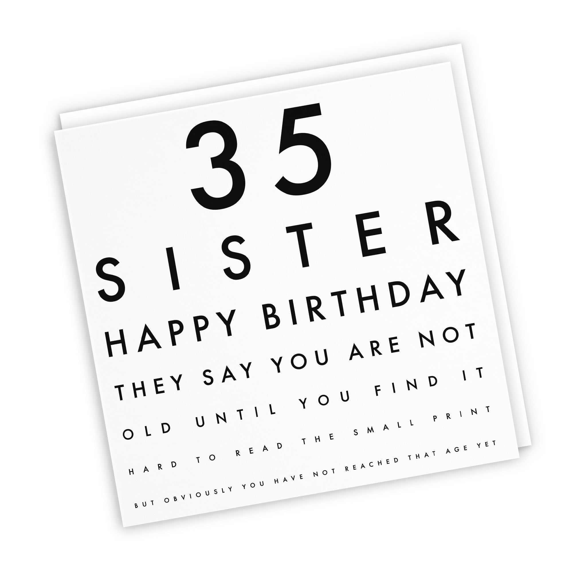 35th Sister Birthday Card Eye Sight Letters - Default Title (TH02410)