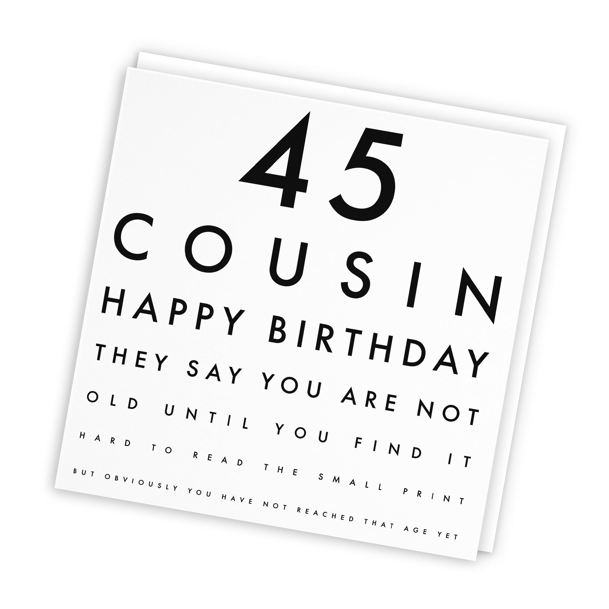 45th Cousin Birthday Card Eye Sight Letters - Default Title (TH02416)