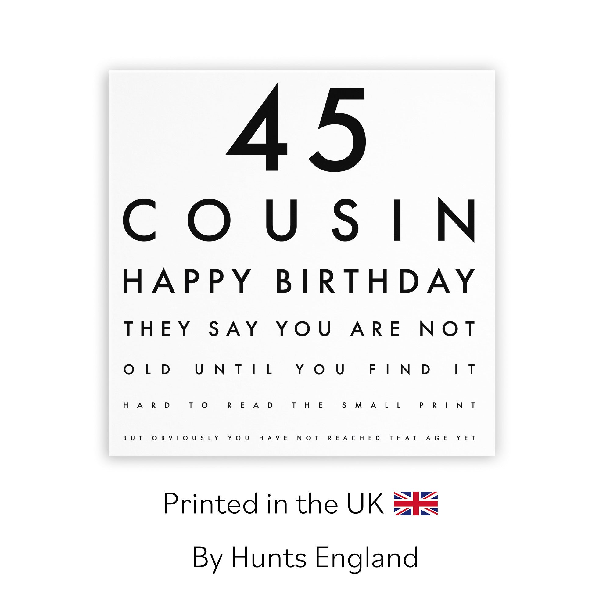 45th Cousin Birthday Card Eye Sight Letters - Default Title (TH02416)