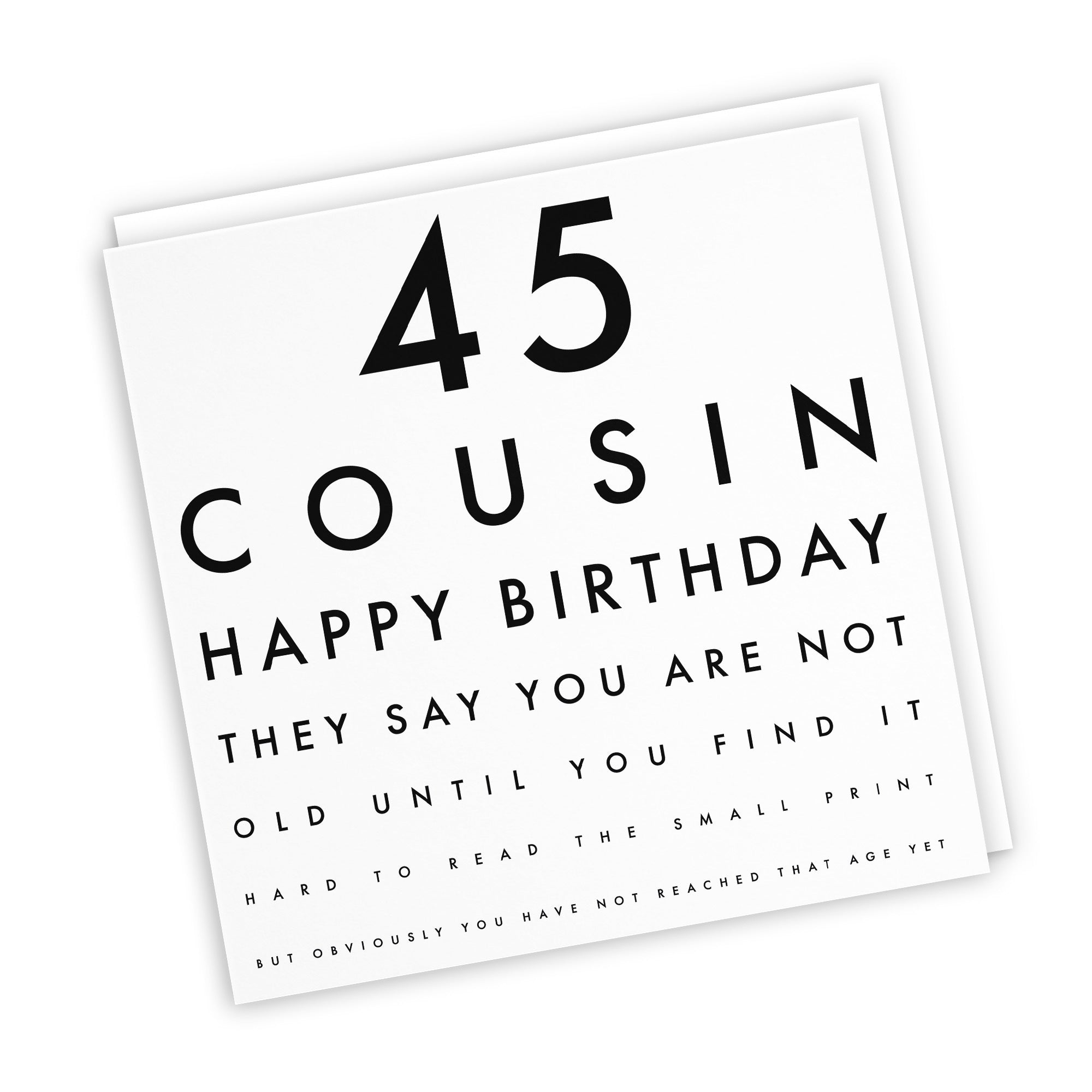 45th Cousin Birthday Card Eye Sight Letters - Default Title (TH02416)