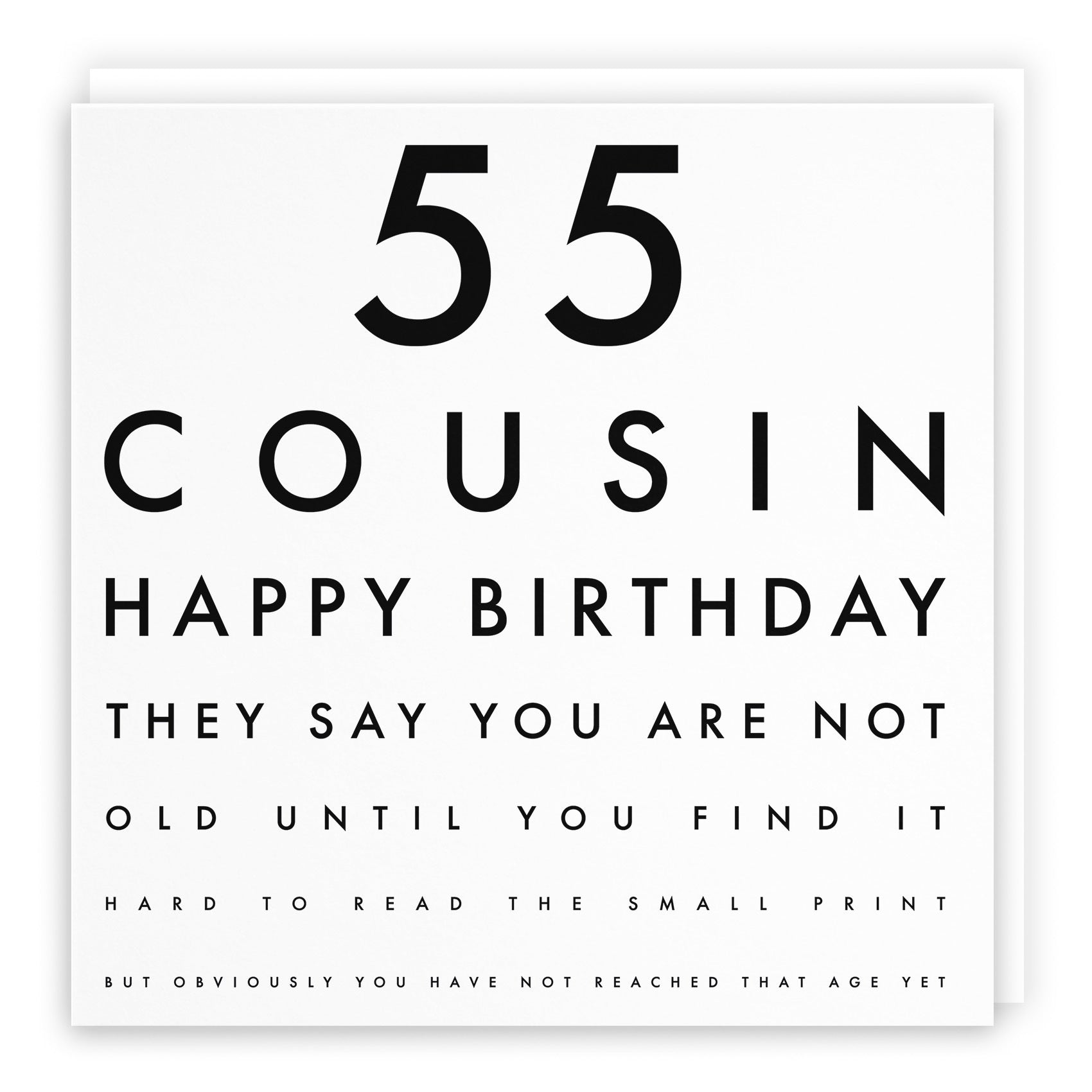 55th Cousin Birthday Card Eye Sight Letters - Default Title (TH02417)