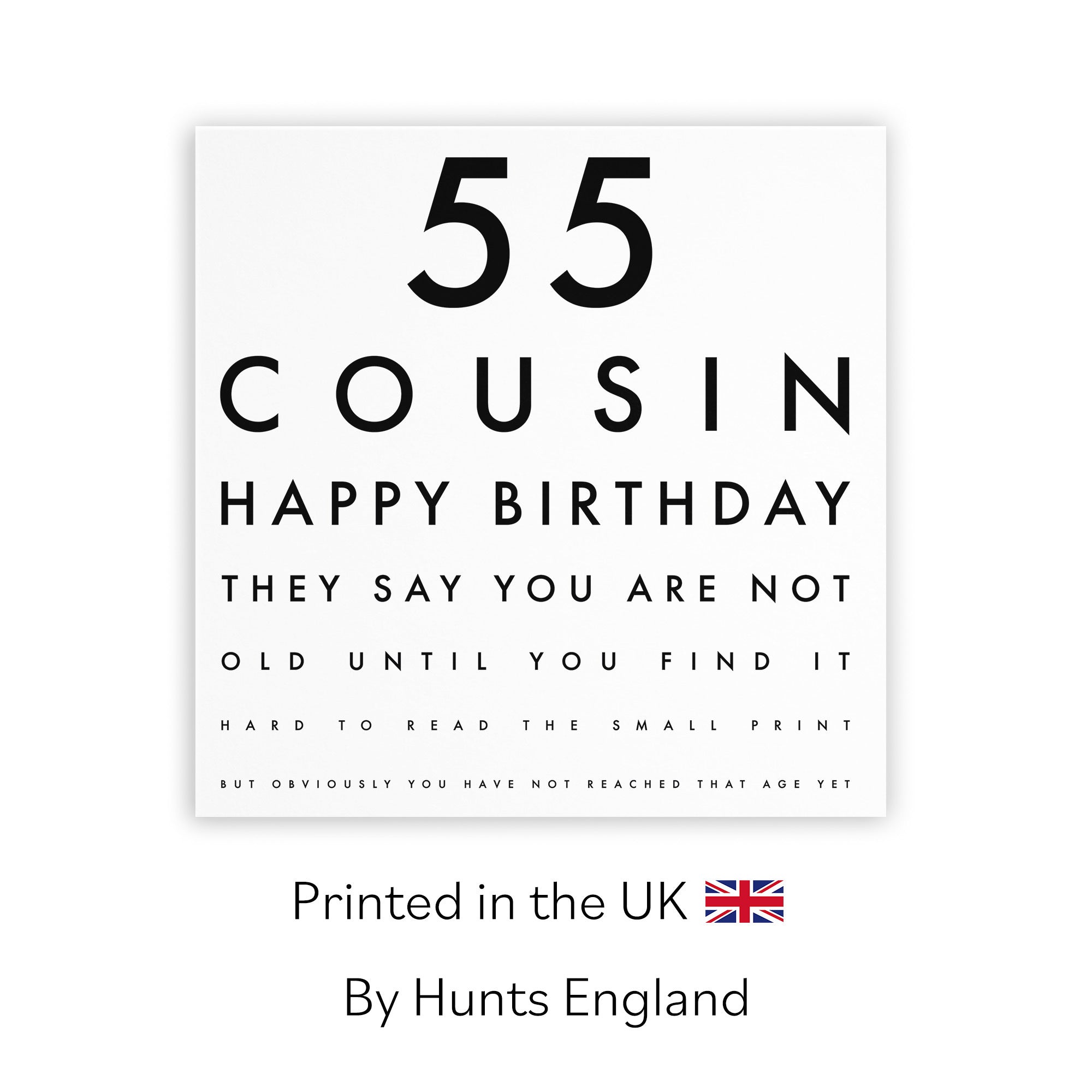 55th Cousin Birthday Card Eye Sight Letters - Default Title (TH02417)