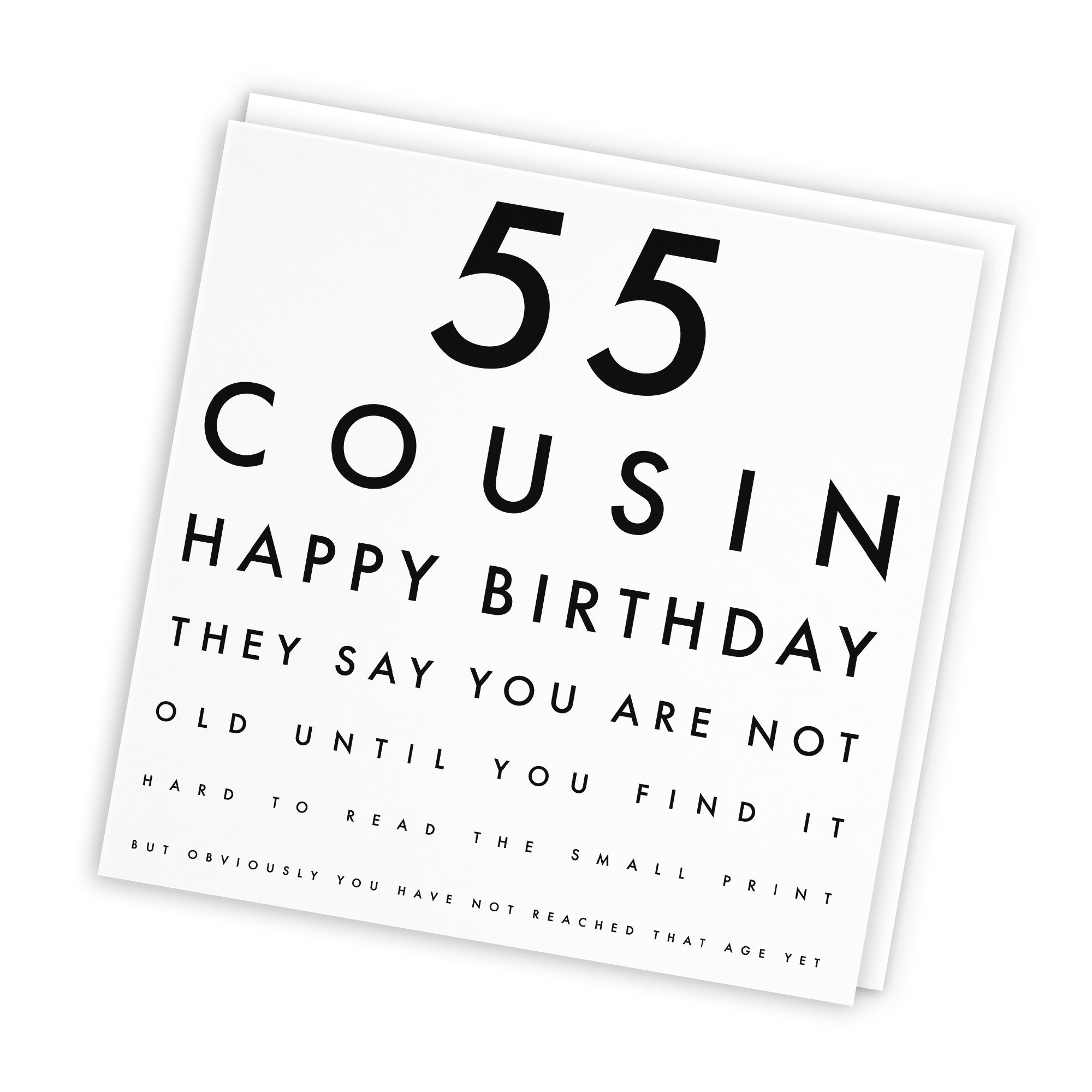 55th Cousin Birthday Card Eye Sight Letters - Default Title (TH02417)