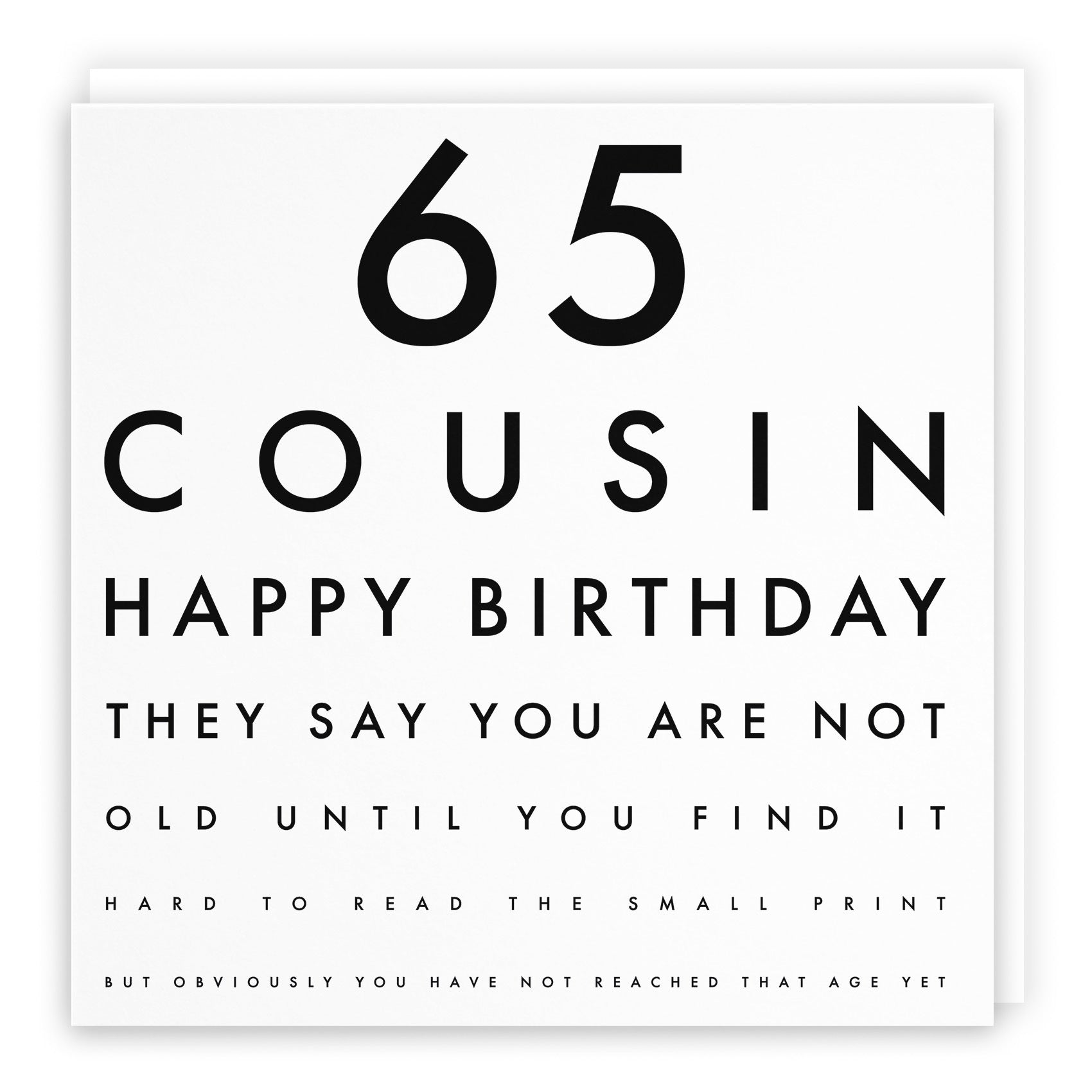 65th Cousin Birthday Card Eye Sight Letters - Default Title (TH02418)