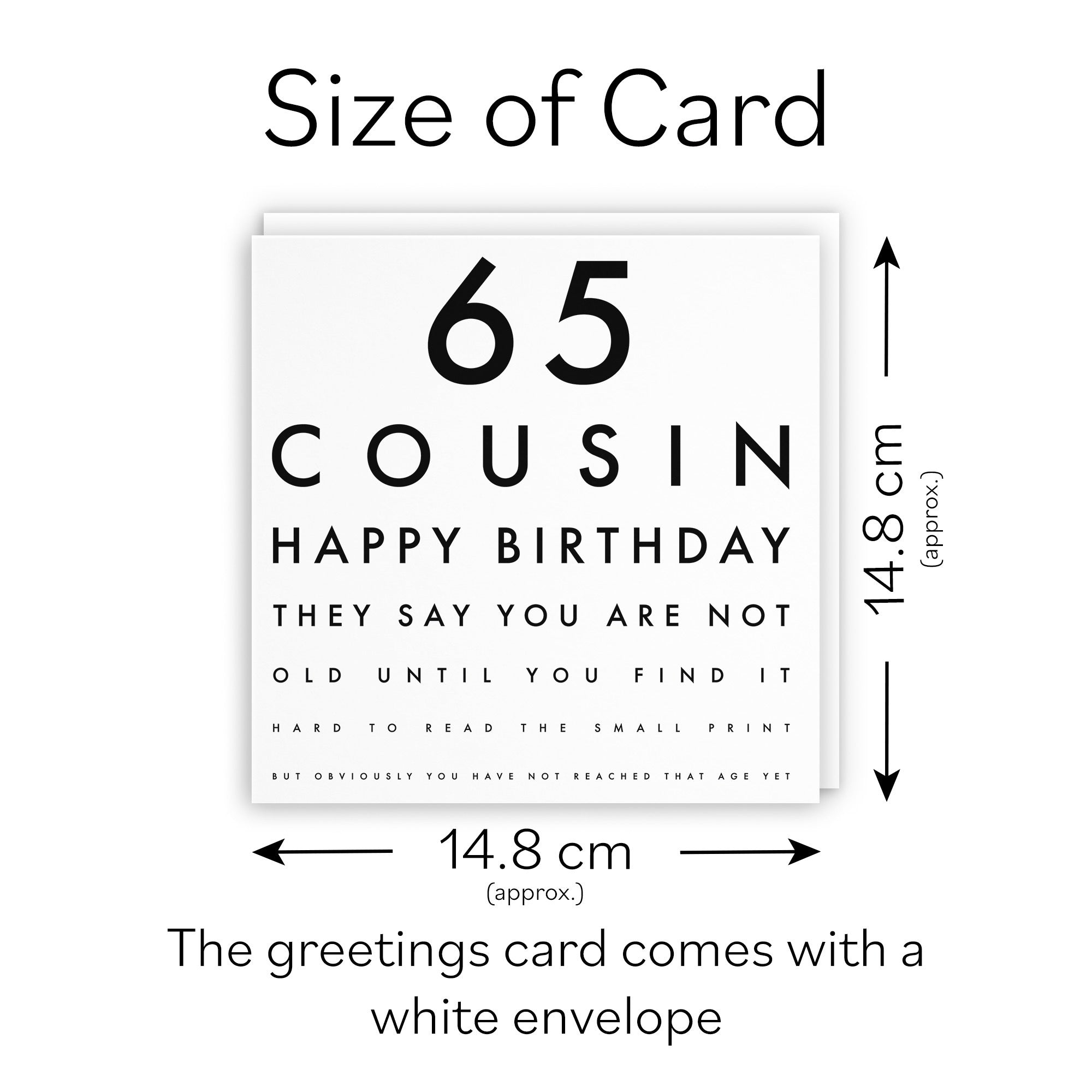 65th Cousin Birthday Card Eye Sight Letters - Default Title (TH02418)