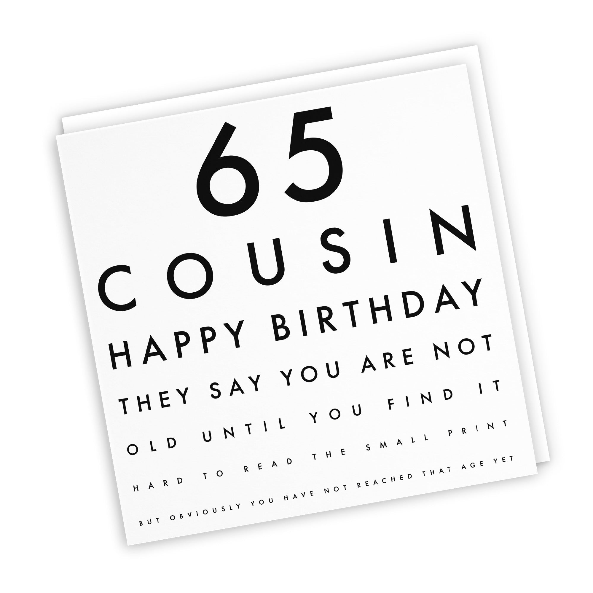 65th Cousin Birthday Card Eye Sight Letters - Default Title (TH02418)