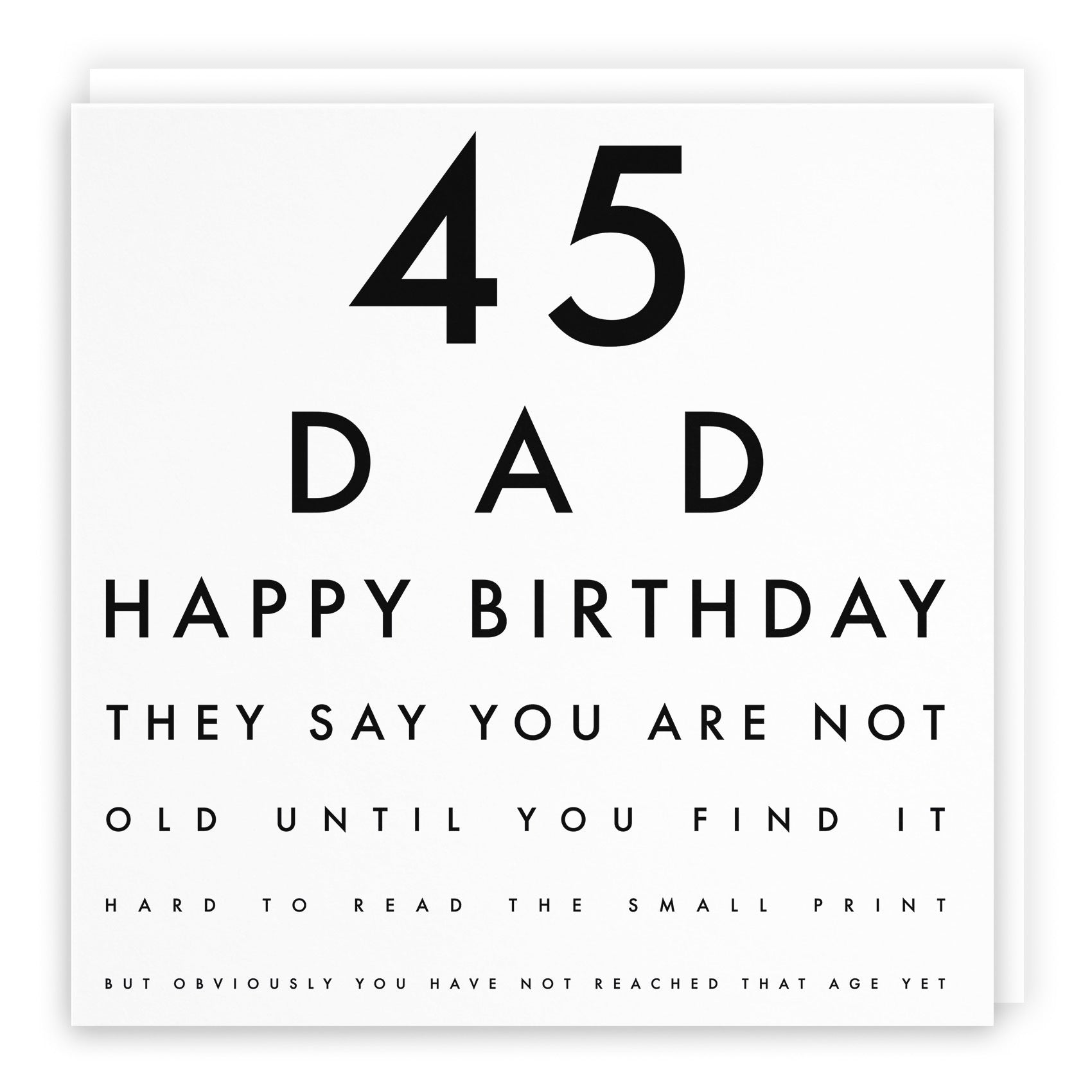 45th Dad Birthday Card Eye Sight Letters - Default Title (TH02419)