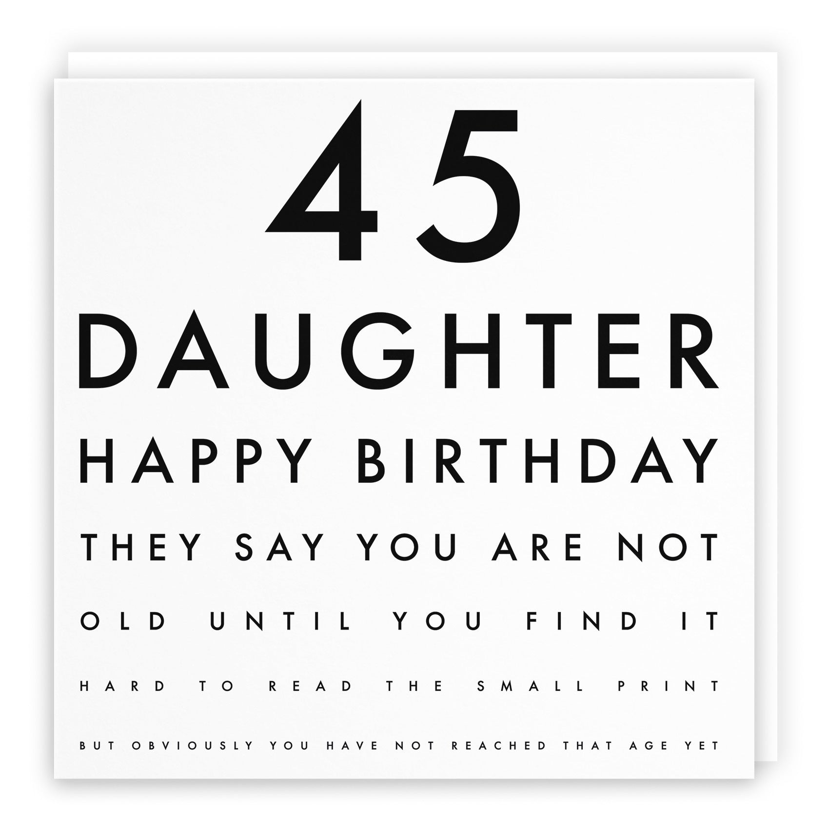 45th Daughter Birthday Card Eye Sight Letters - Default Title (TH02422)