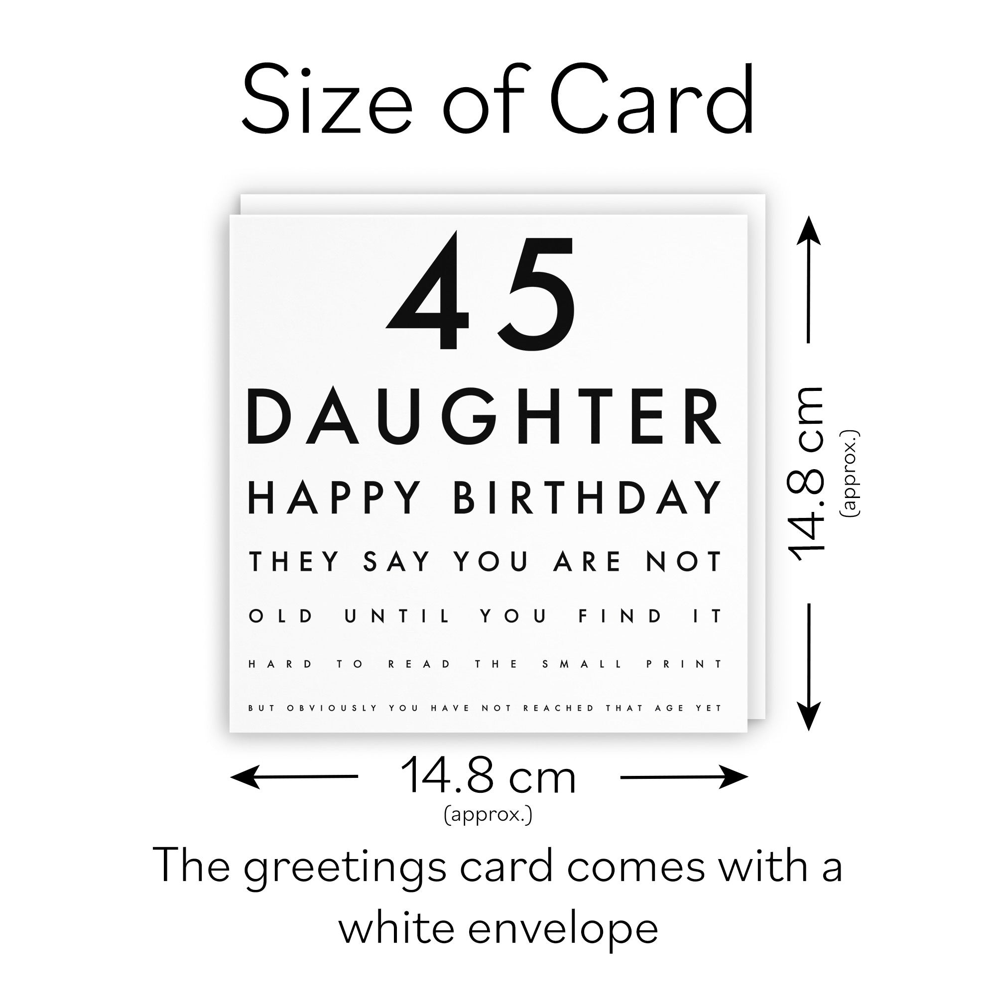 45th Daughter Birthday Card Eye Sight Letters - Default Title (TH02422)