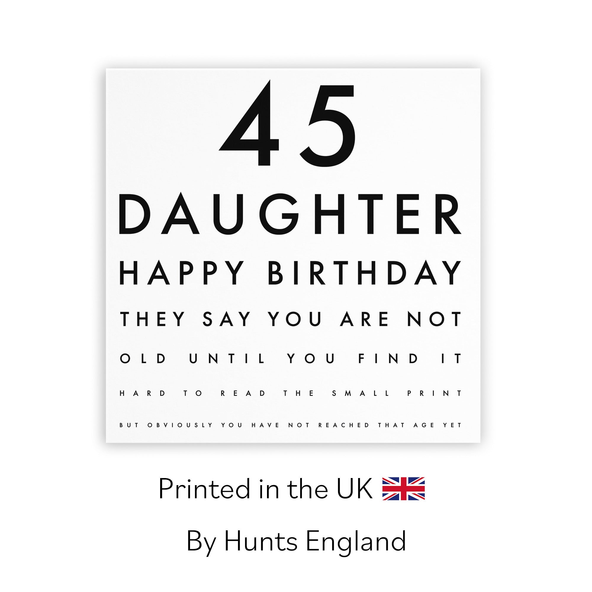 45th Daughter Birthday Card Eye Sight Letters - Default Title (TH02422)