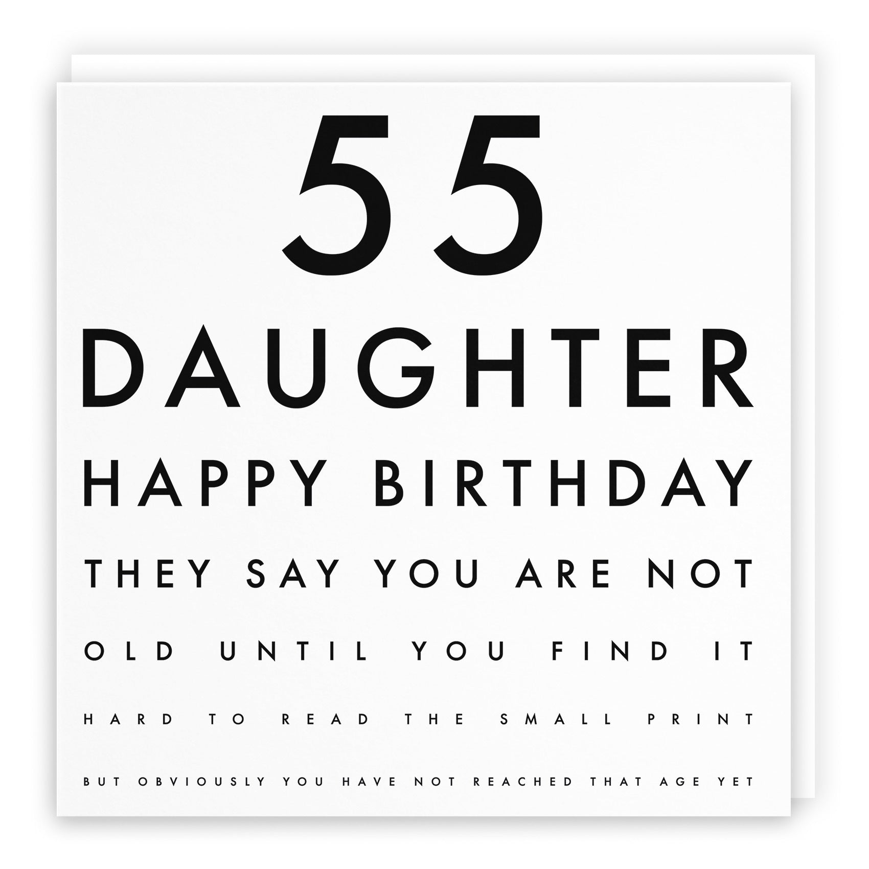 55th Daughter Birthday Card Eye Sight Letters - Default Title (TH02424)