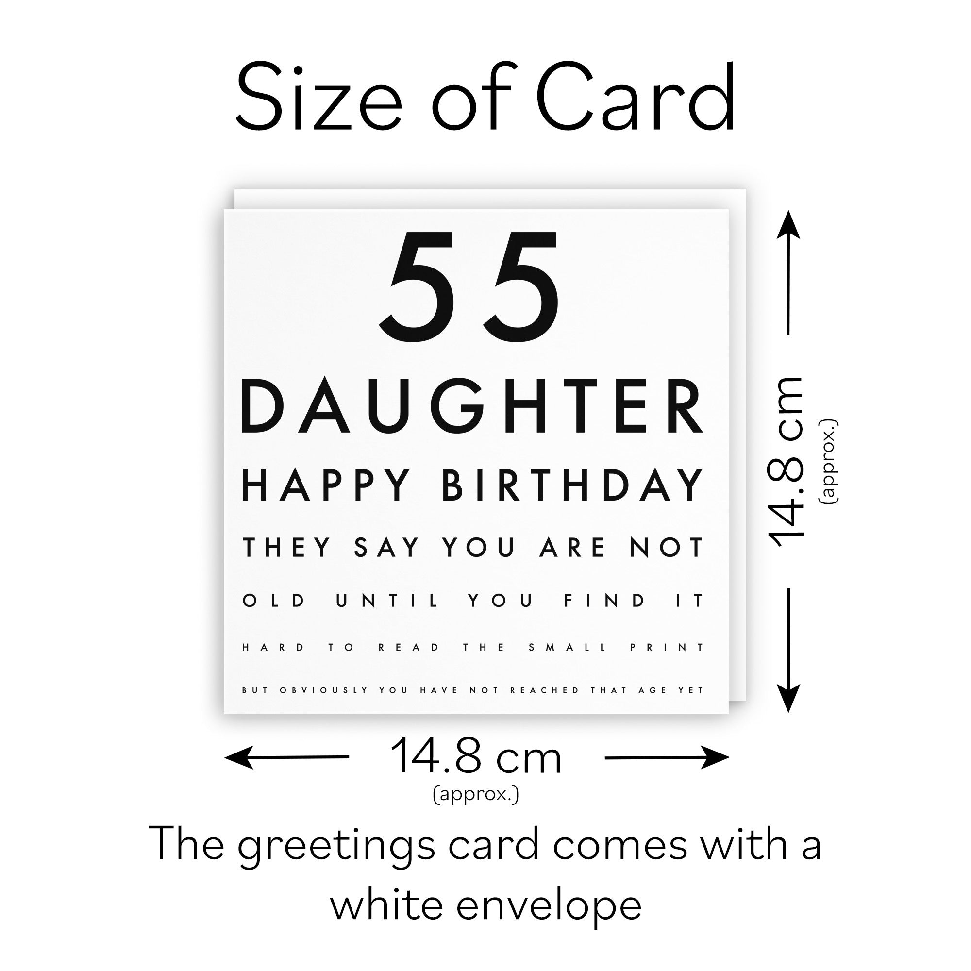 55th Daughter Birthday Card Eye Sight Letters - Default Title (TH02424)