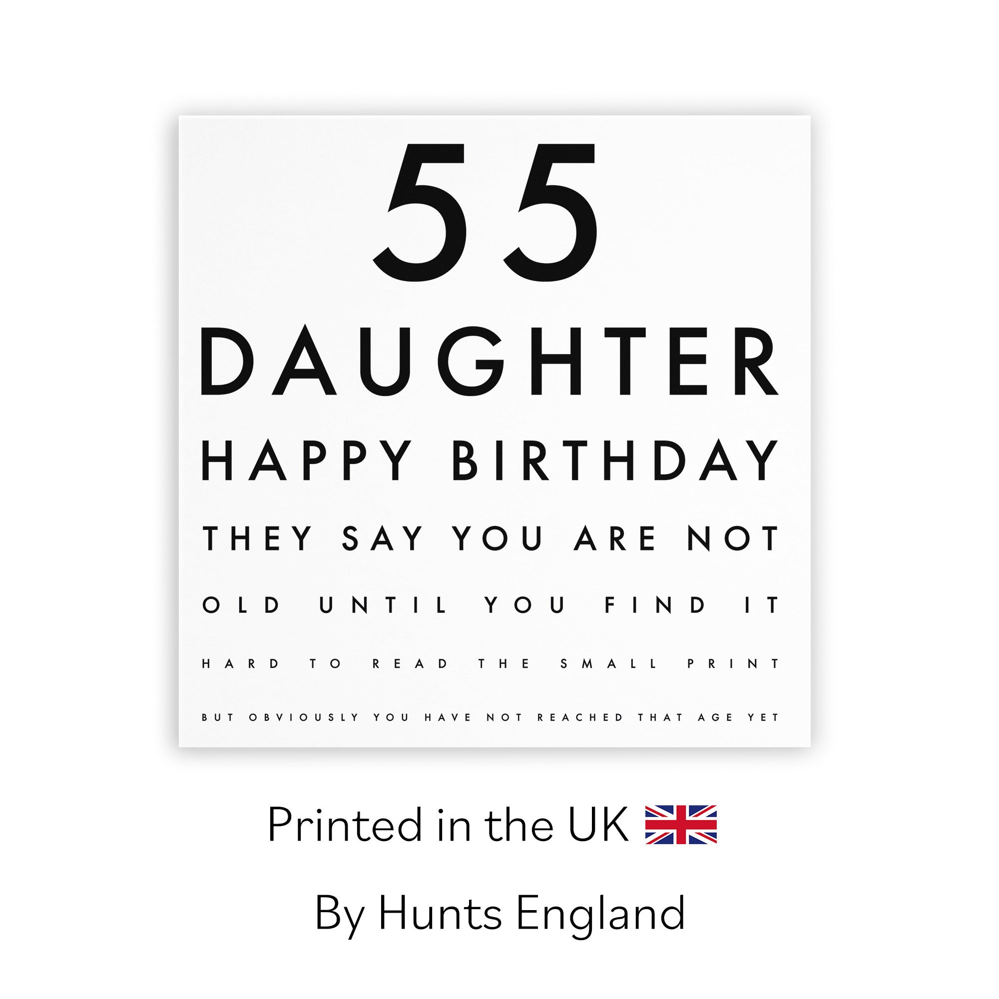 55th Daughter Birthday Card Eye Sight Letters - Default Title (TH02424)
