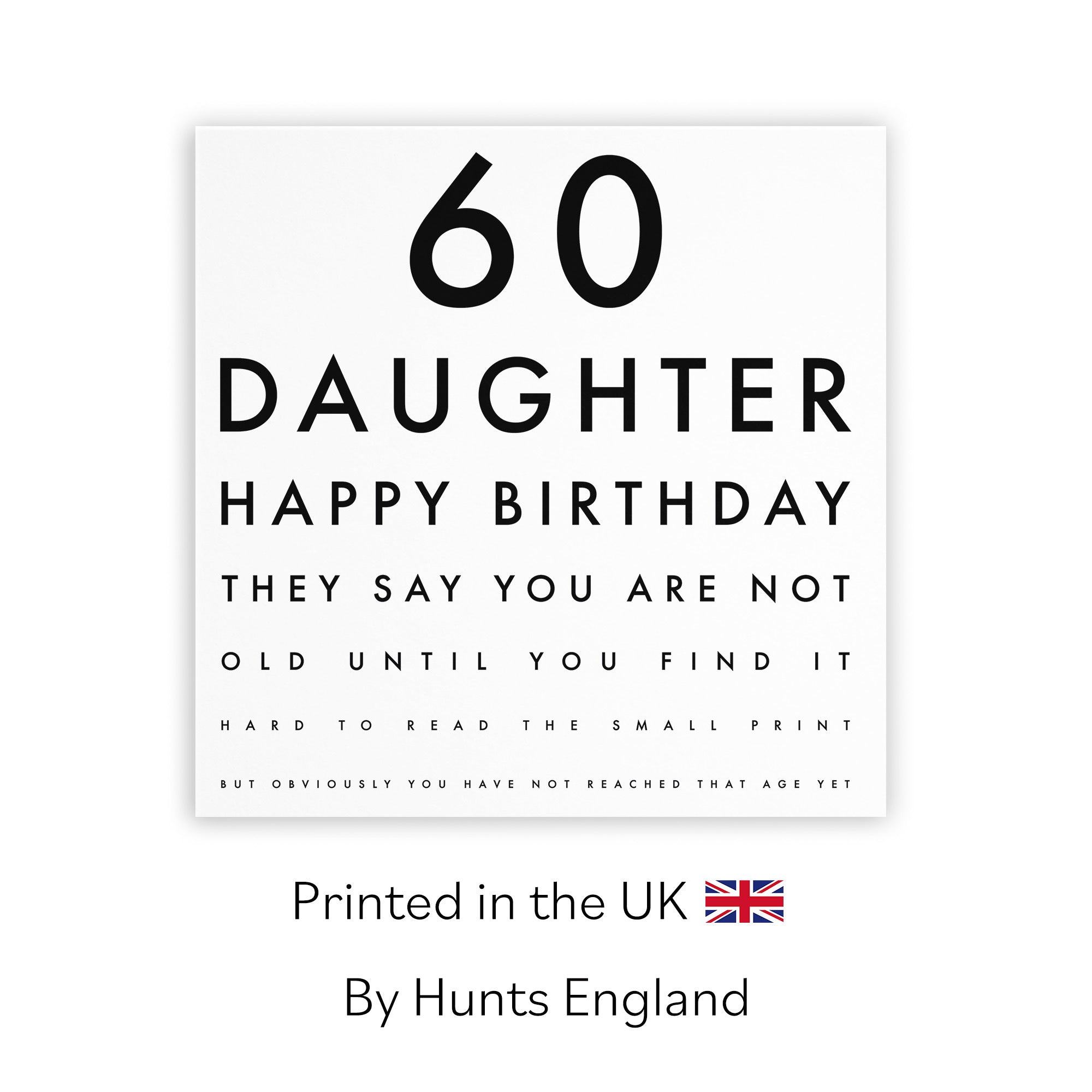 60th Daughter Birthday Card Eye Sight Letters - Default Title (TH02425)