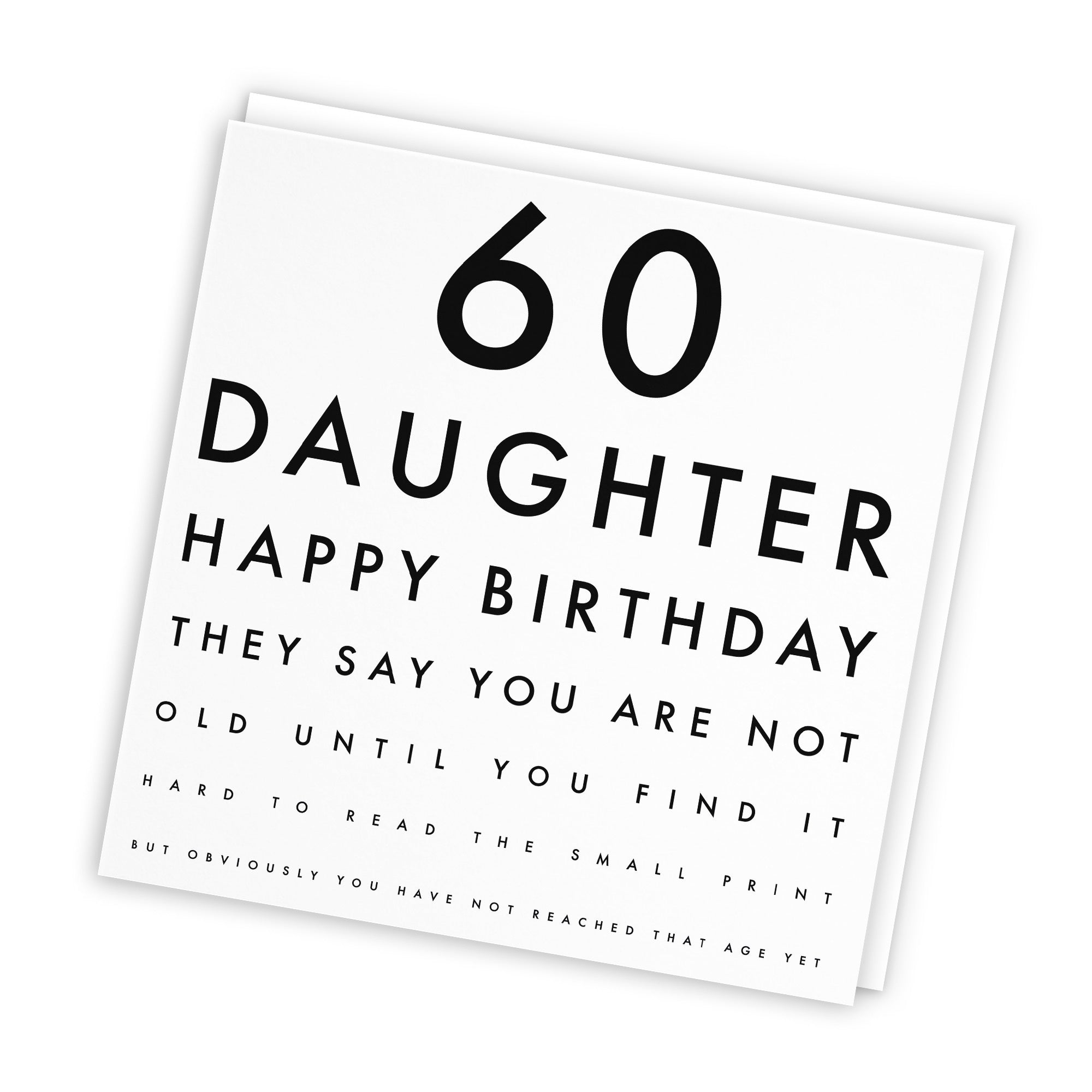60th Daughter Birthday Card Eye Sight Letters - Default Title (TH02425)