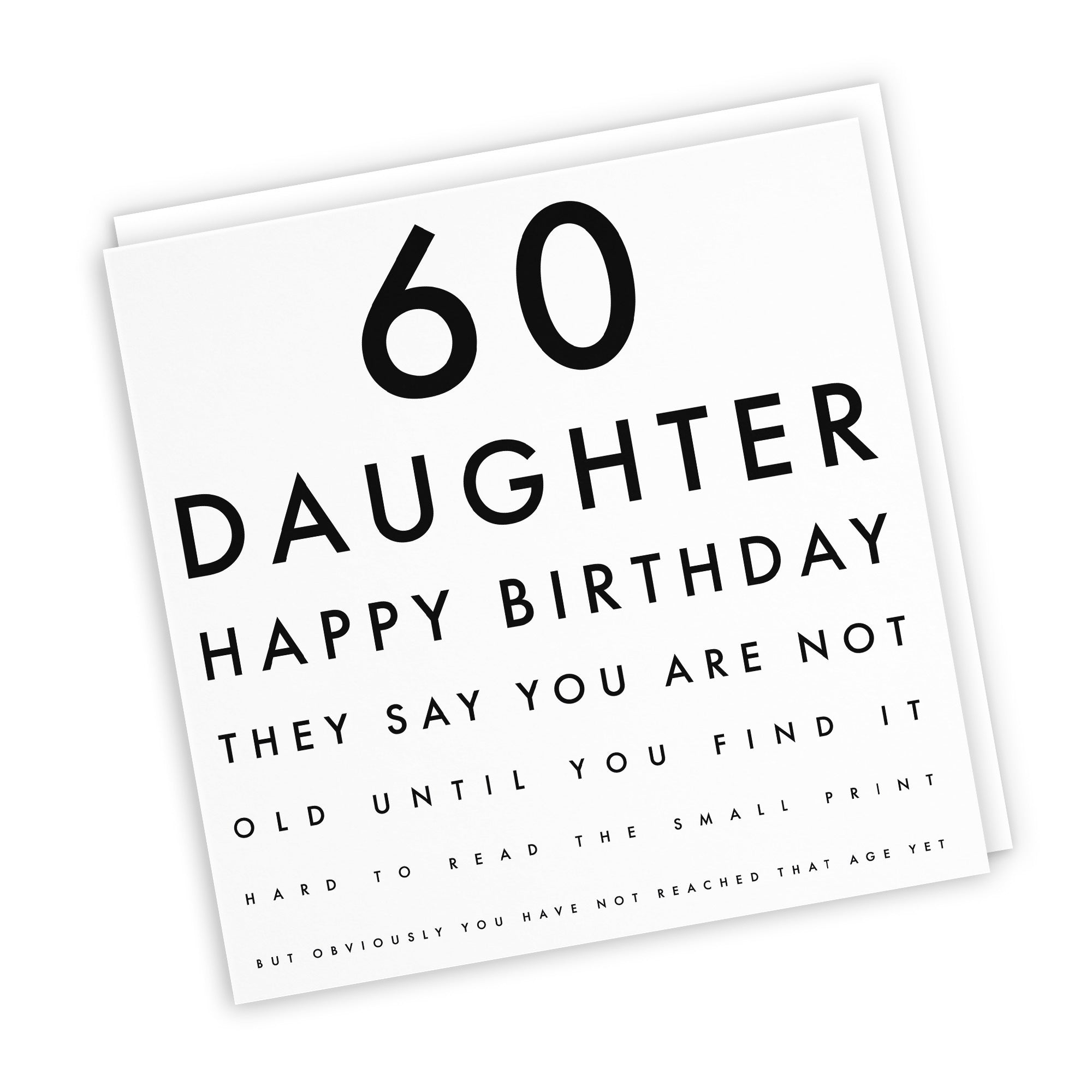 60th Daughter Birthday Card Eye Sight Letters - Default Title (TH02425)