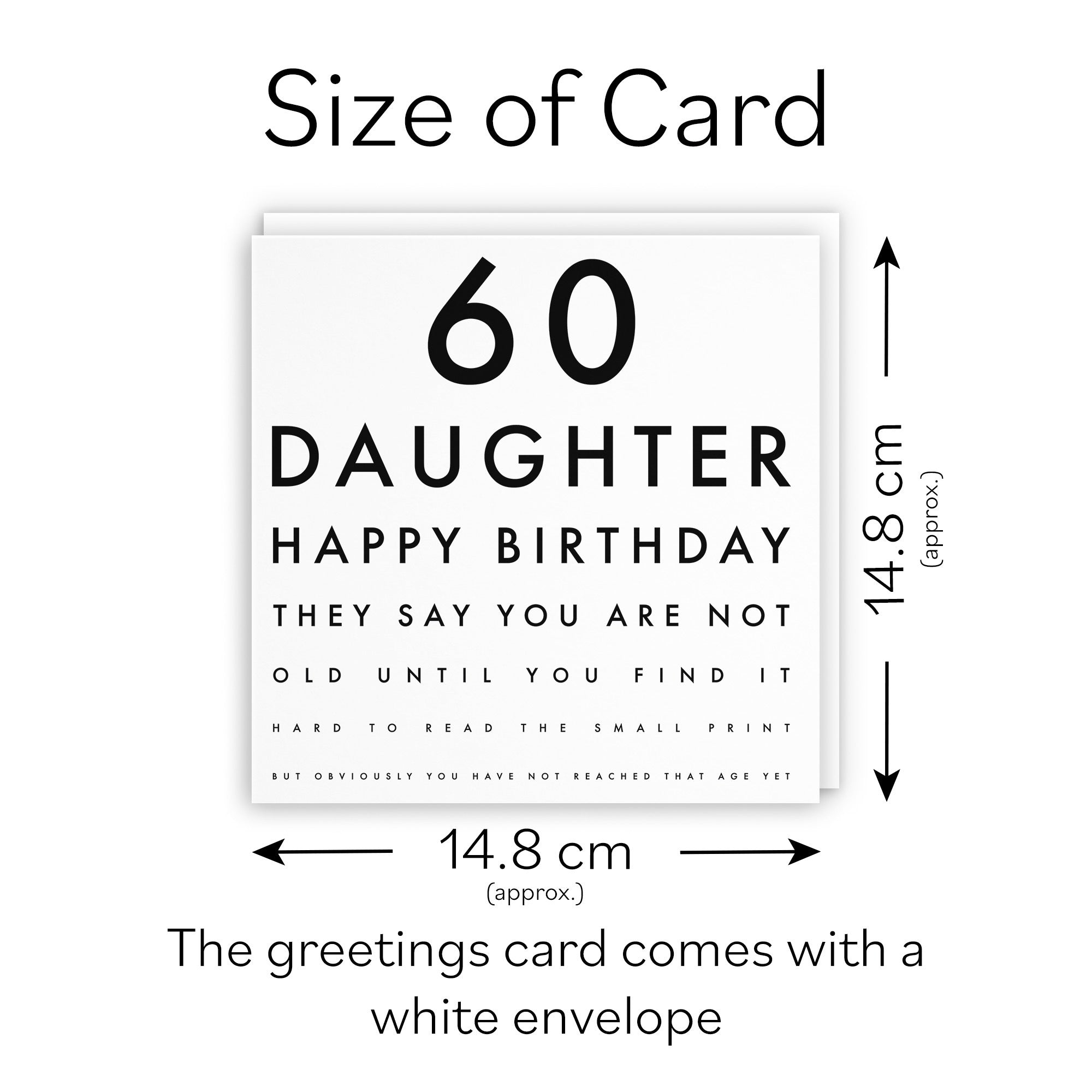 60th Daughter Birthday Card Eye Sight Letters - Default Title (TH02425)