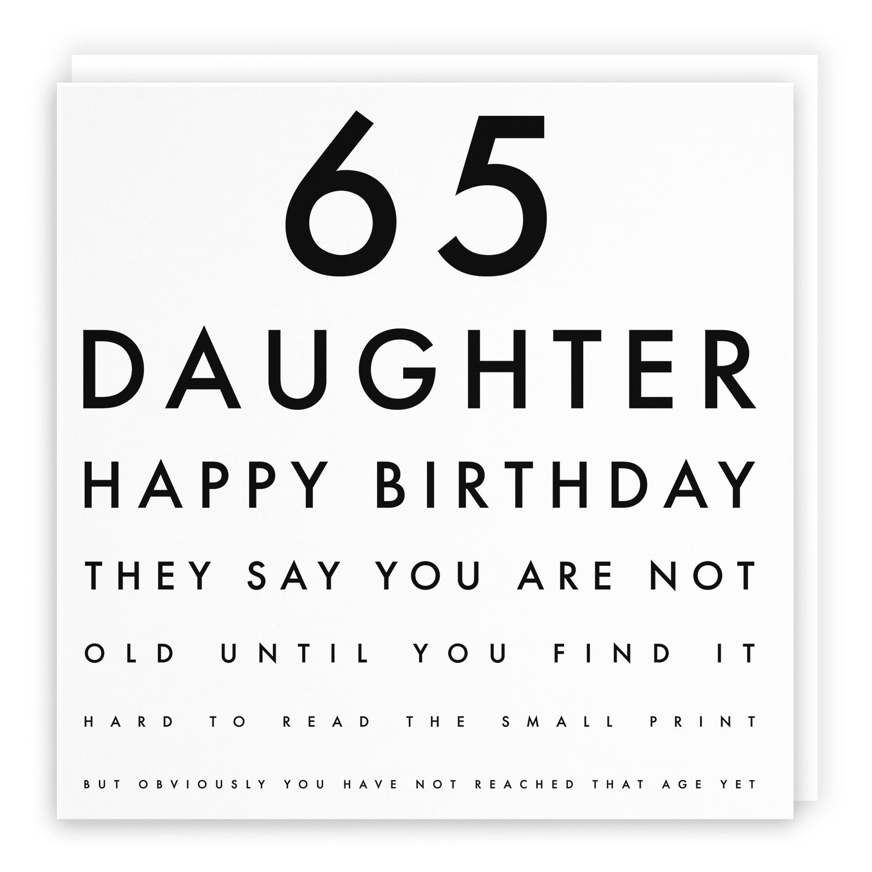 65th Daughter Birthday Card Eye Sight Letters - Default Title (TH02426)
