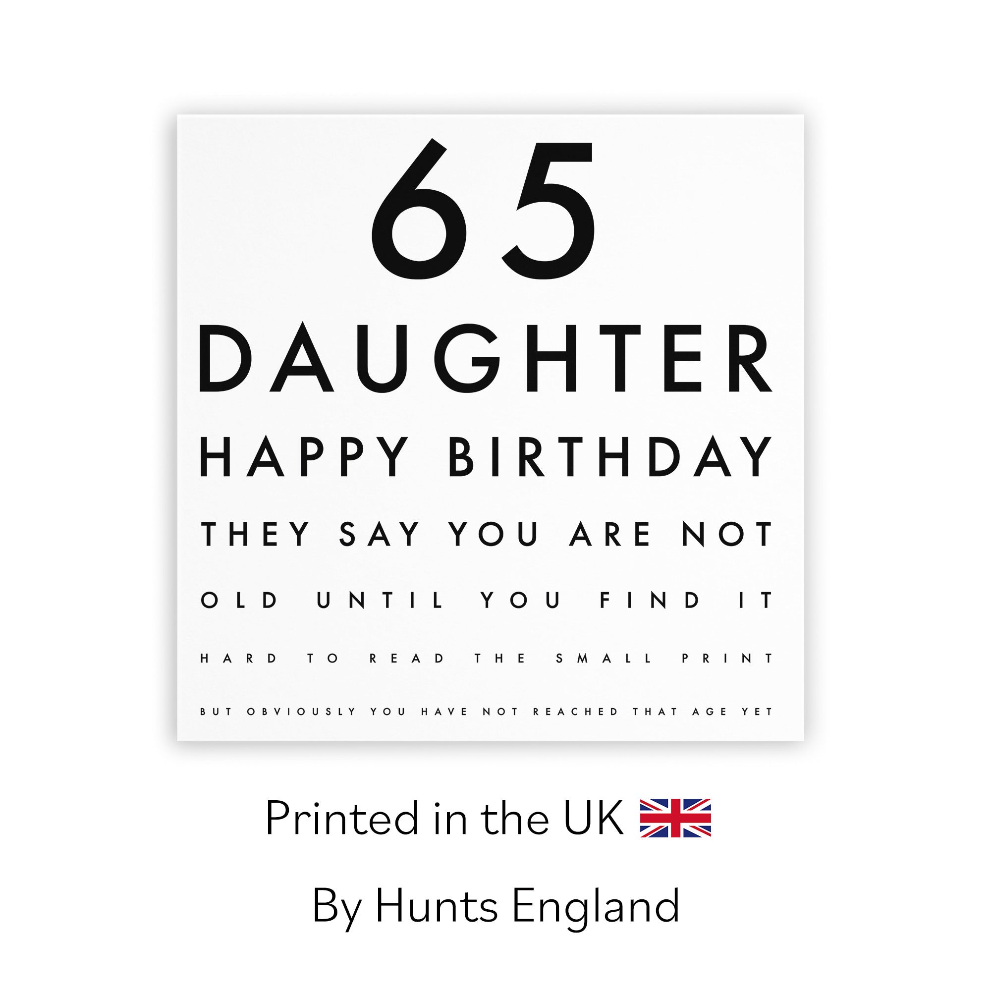 65th Daughter Birthday Card Eye Sight Letters - Default Title (TH02426)