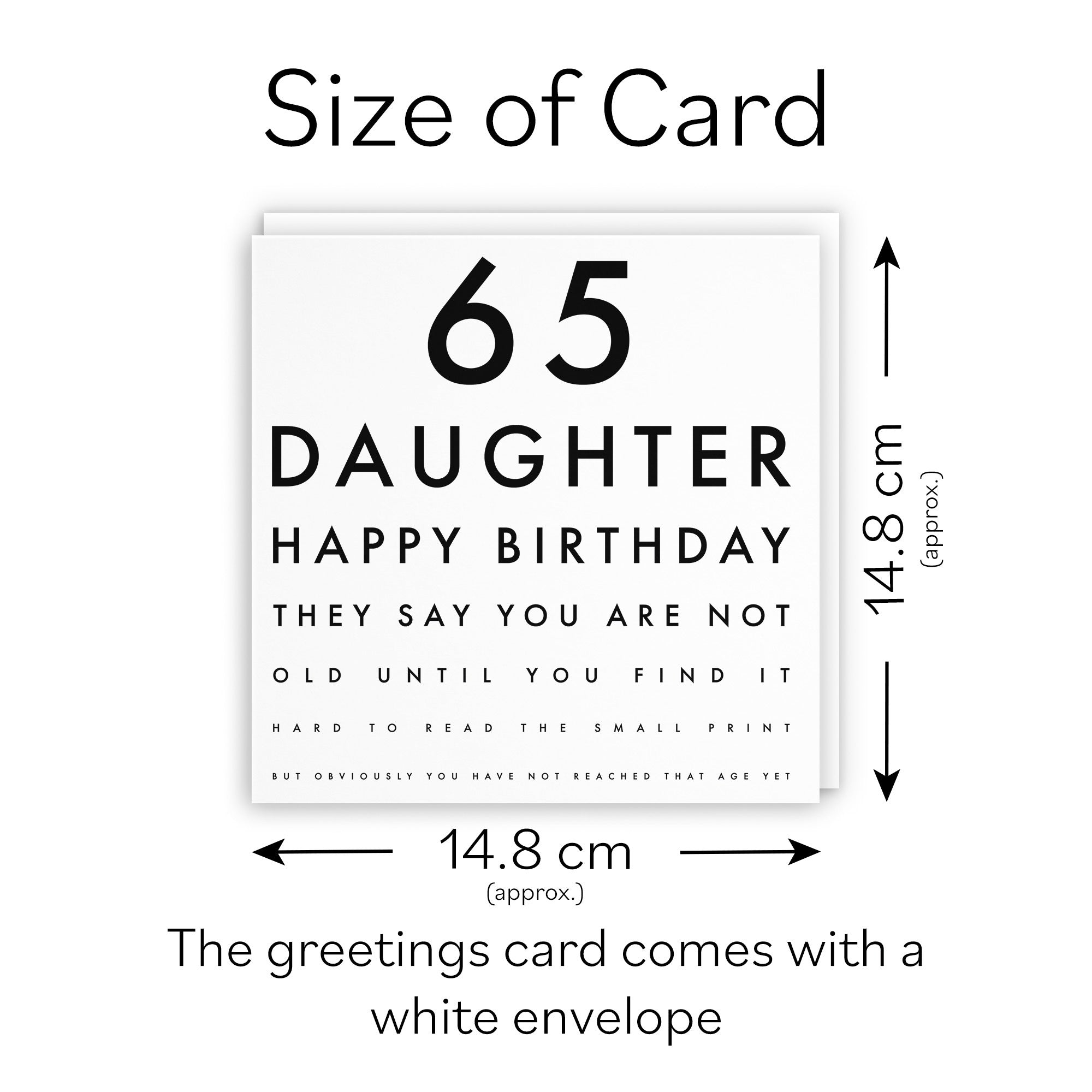 65th Daughter Birthday Card Eye Sight Letters - Default Title (TH02426)