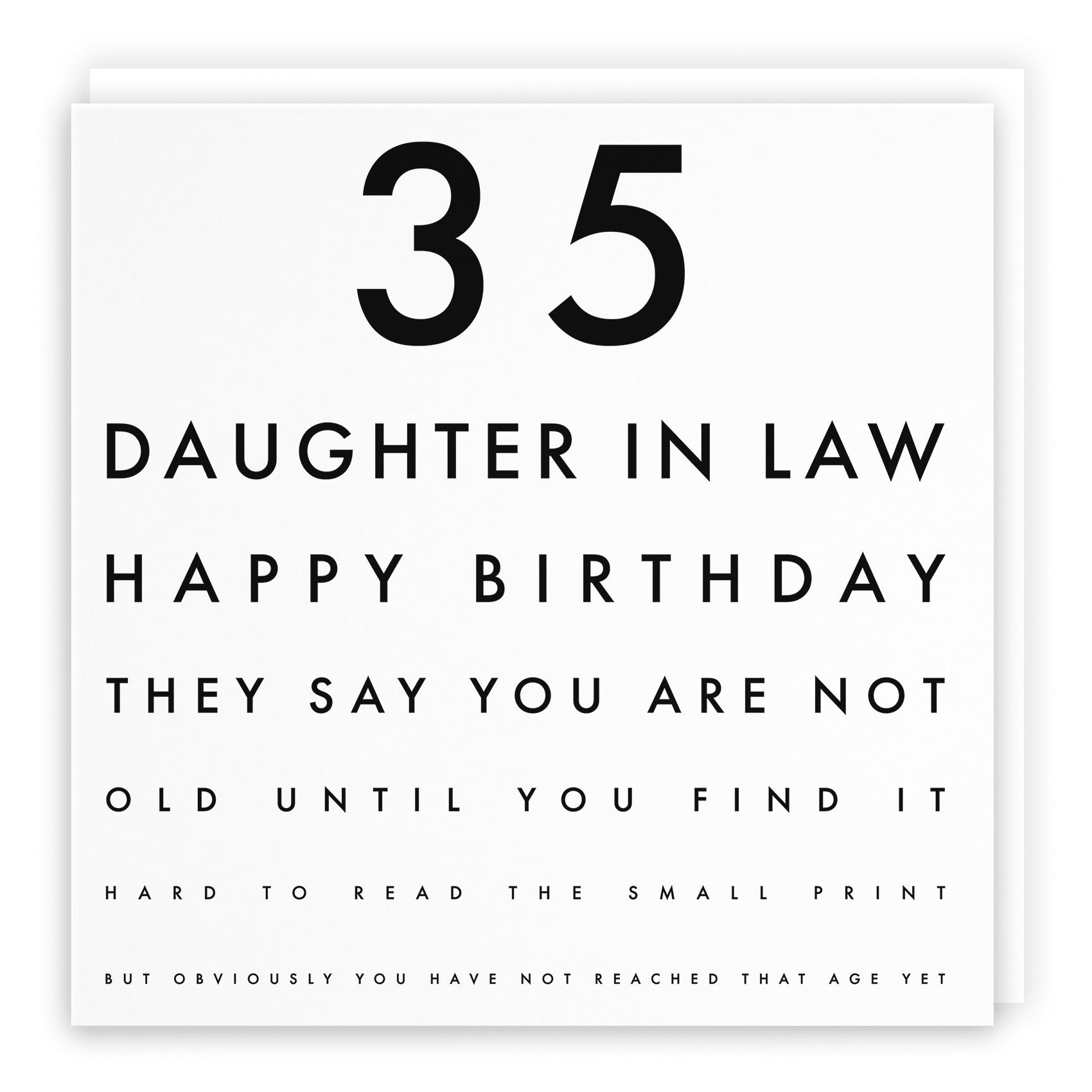 35th Daughter In Law Birthday Card Eye Sight Letters - Default Title (TH02427)